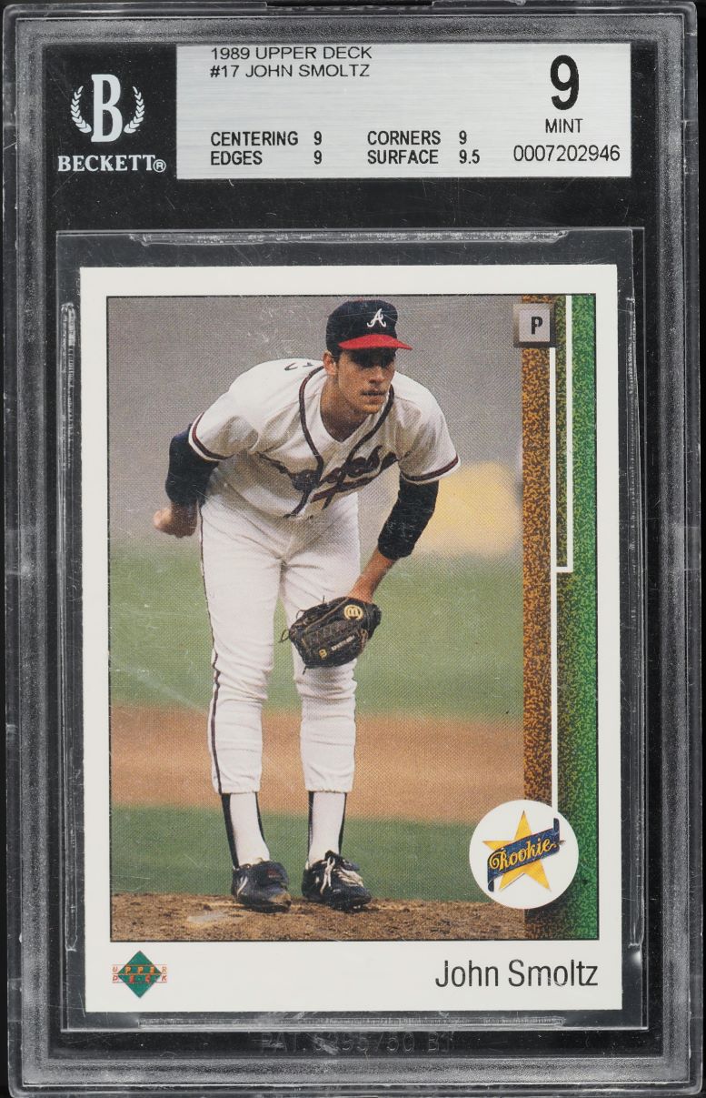 1989 Upper Deck John Smoltz ROOKIE #17 BGS 9 MINT