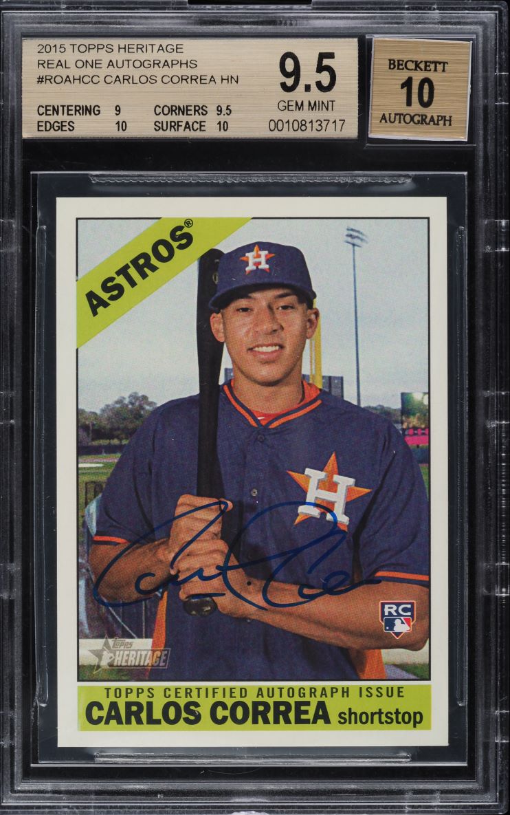 Carlos Correa #ROAH-CC 2015 Topps Heritage Baseball Real One Autographs