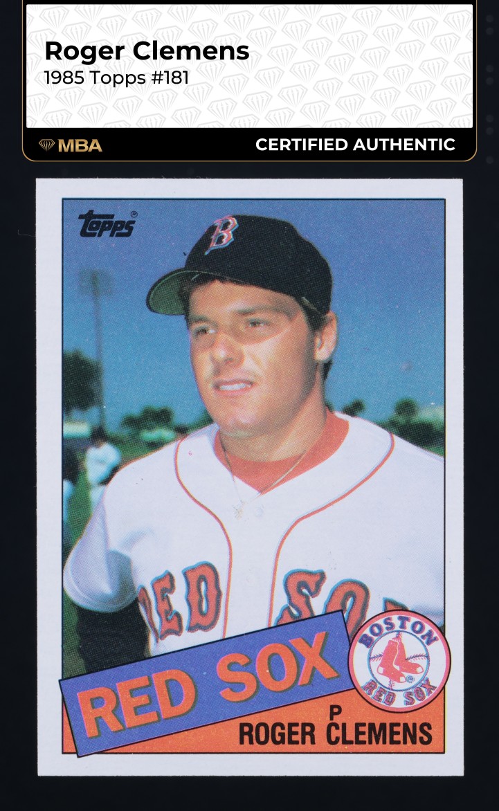1985 Topps Roger Clemens ROOKIE #181 MBA AUTH