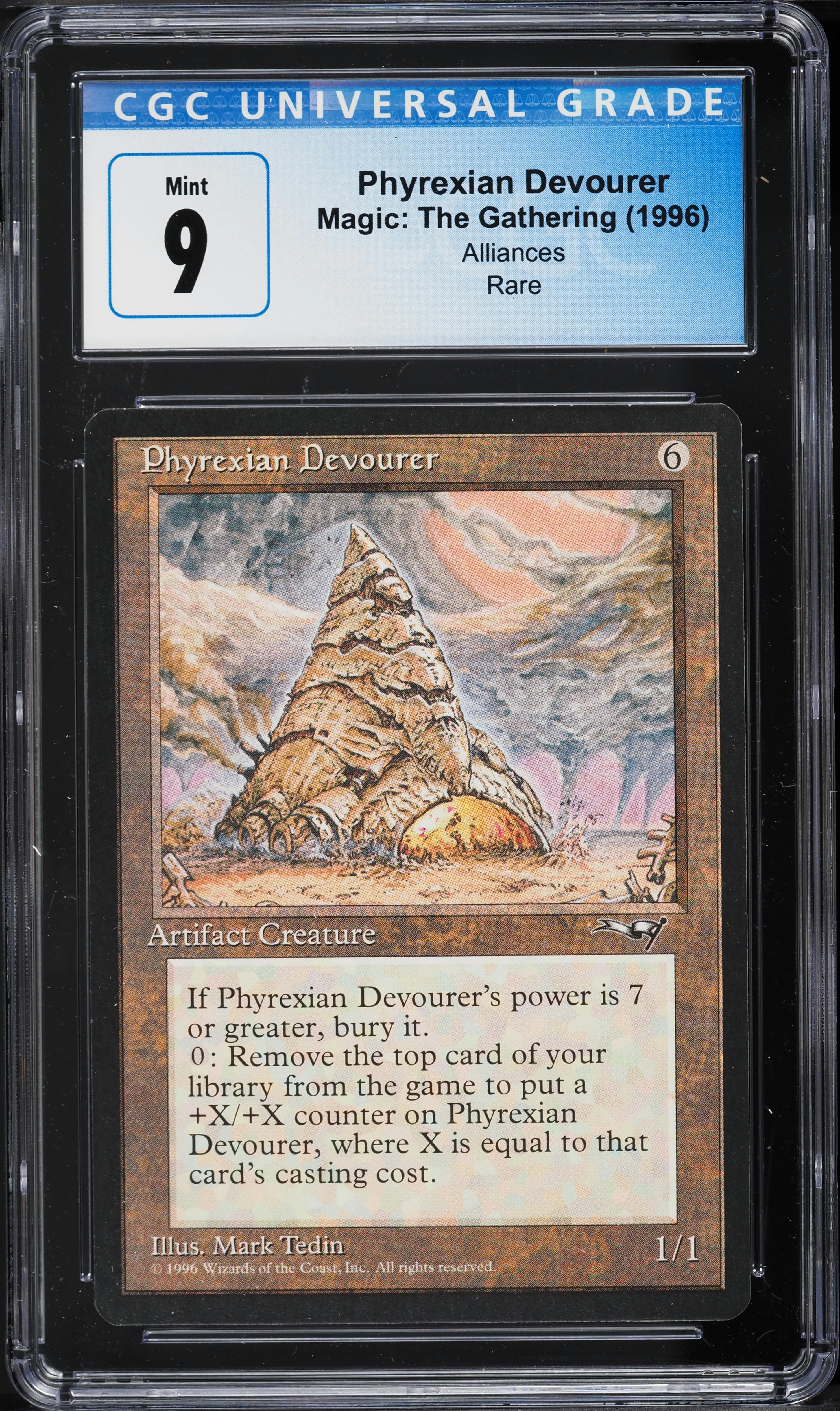 1996 Magic The Gathering MTG Alliances Phyrexian Devourer CGC 9