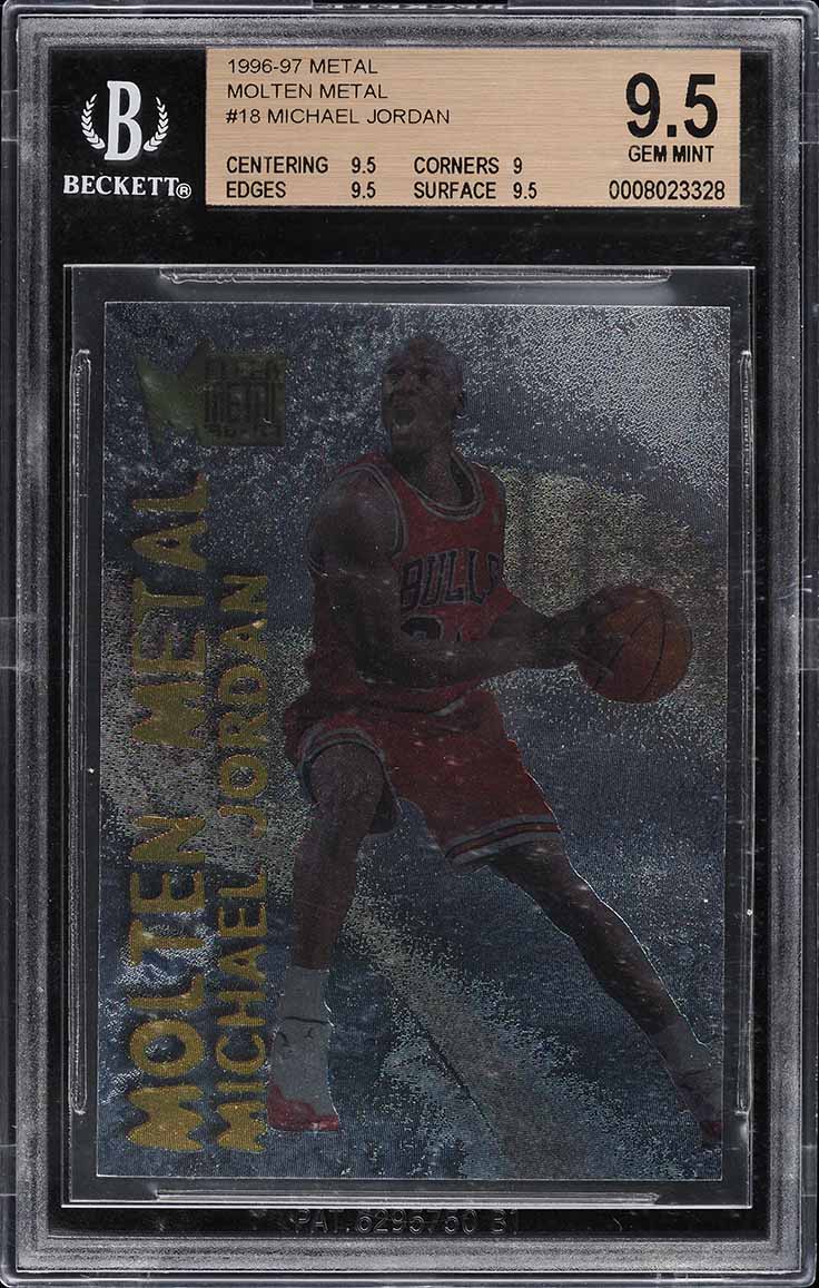 1996 Metal Molten Metal Michael Jordan #18 BGS 9.5 GEM MINT
