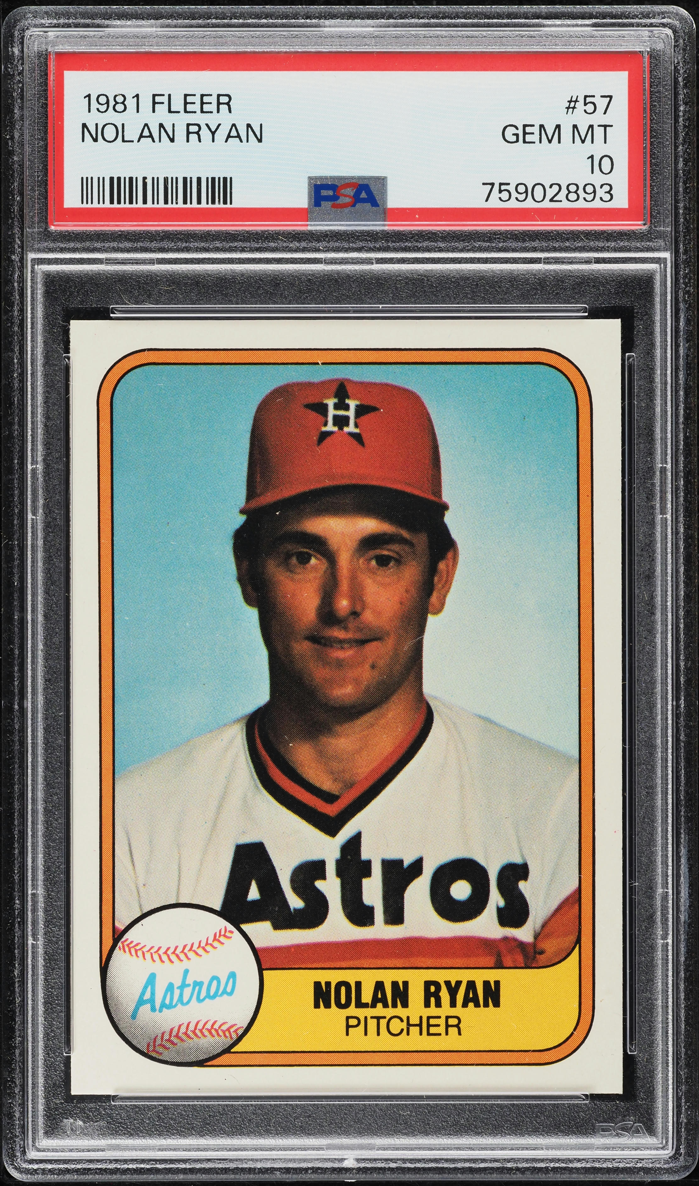 1981 Fleer Nolan Ryan #57 PSA 10 GEM MINT