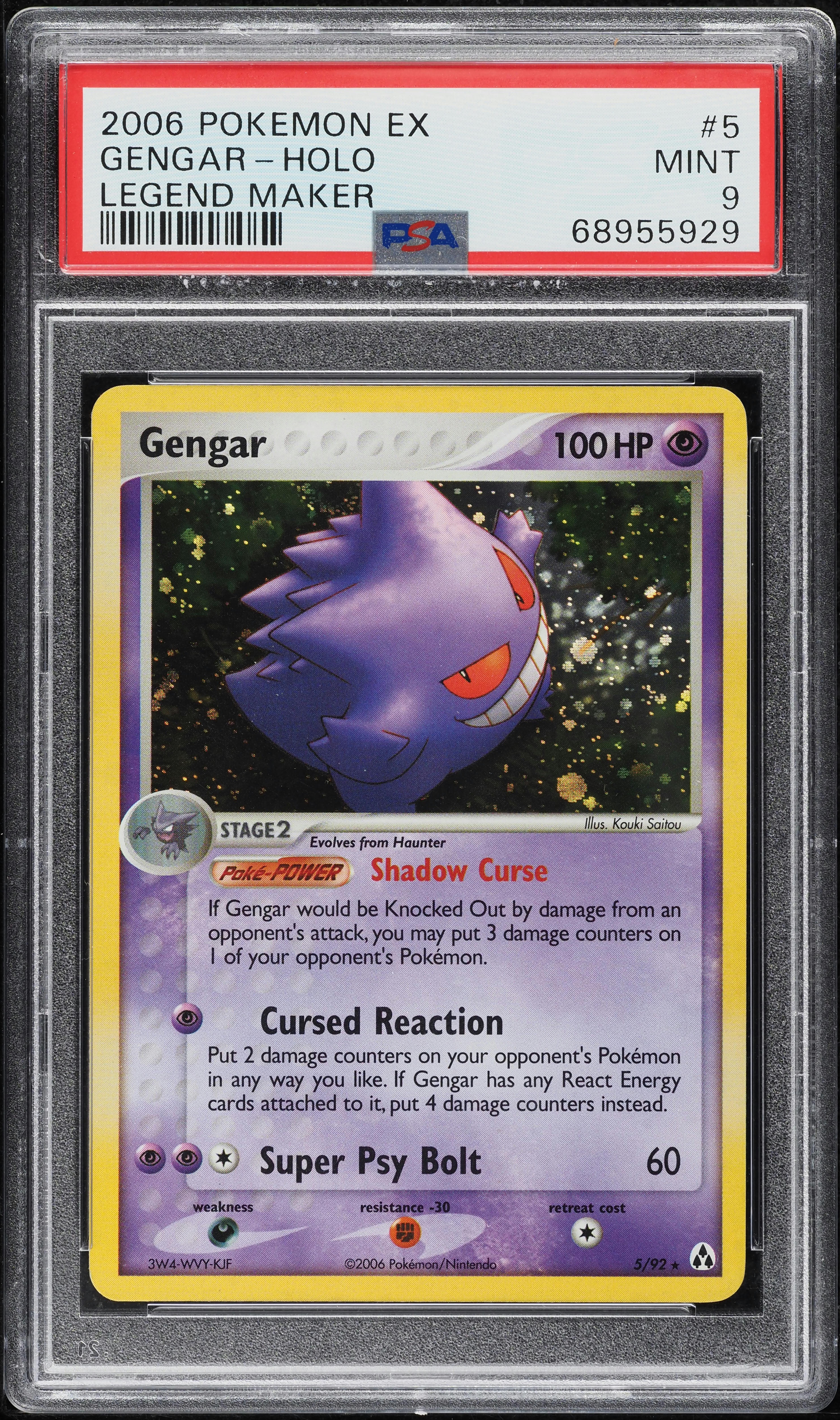 2006 Pokemon EX Legend Maker Holo Gengar #5 PSA 9 MINT on Fanatics
