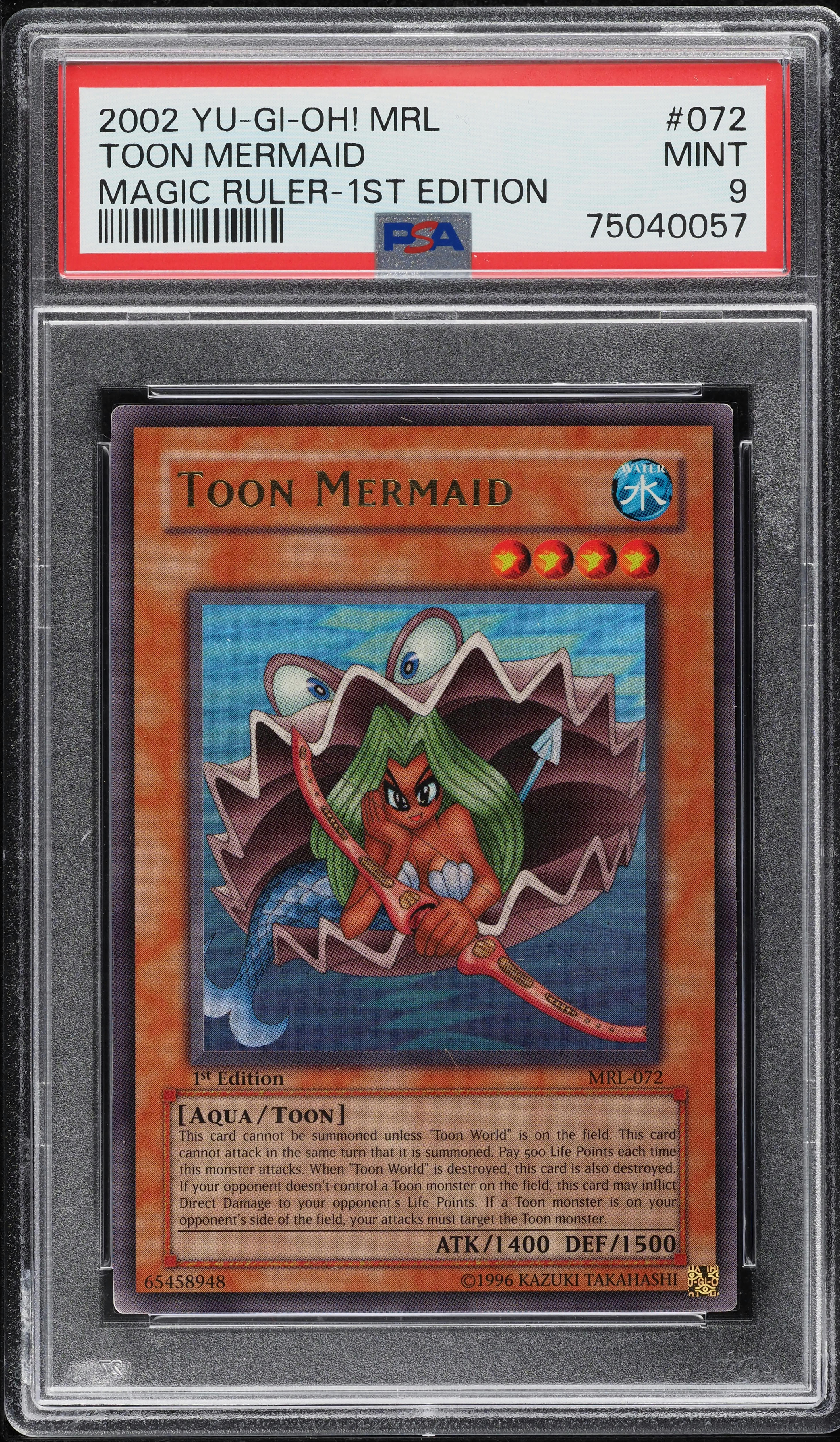 遊戯王 トゥーン・マーメイド MRL-072 旧アジア ウルトラ PSA9 旧アジア MRL-072 トゥーン・マーメイド 1st Ultra - メルカリ