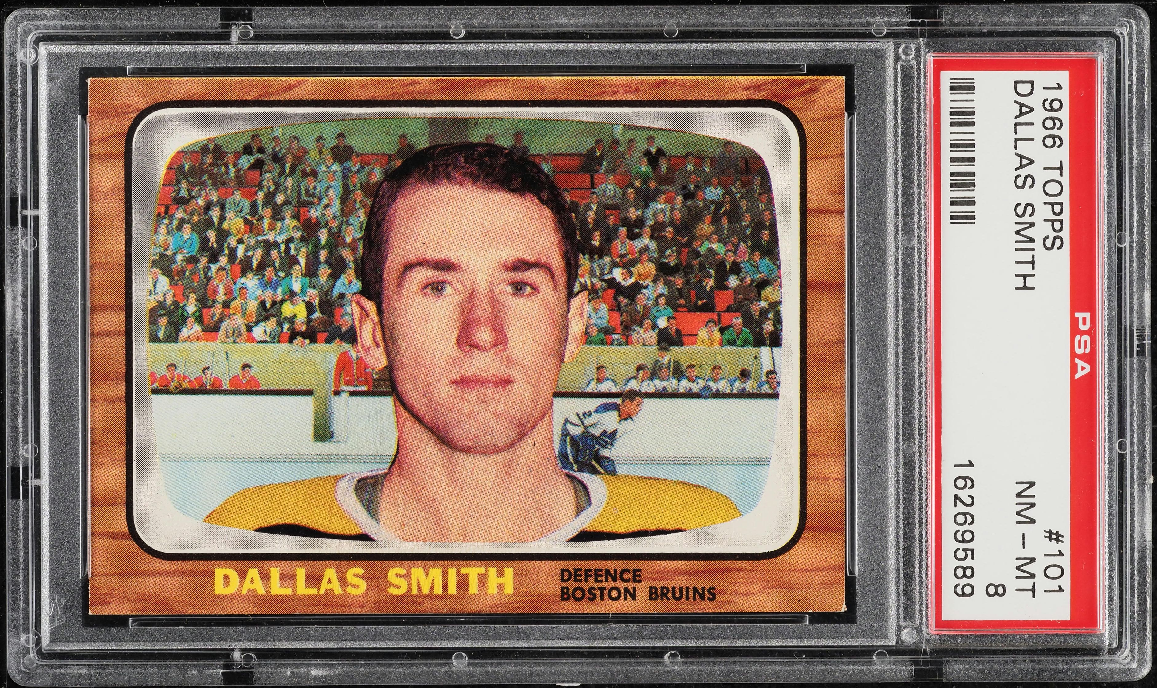 1966 Topps Hockey Dallas Smith #101 PSA 8 NM-MT