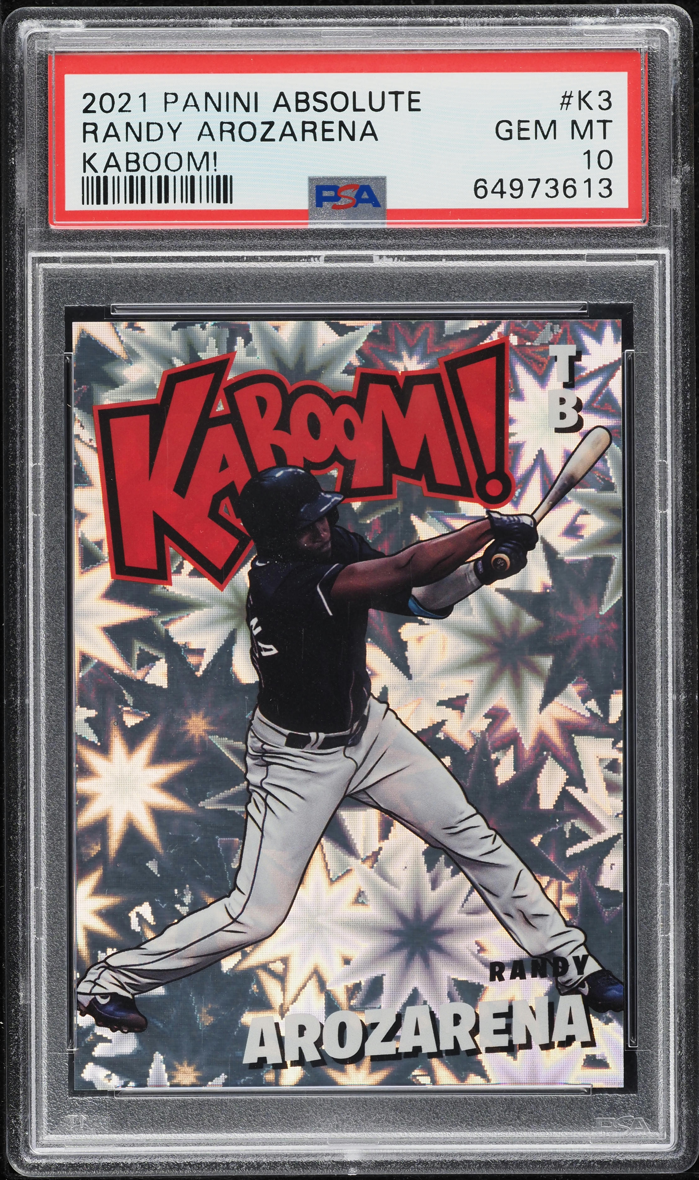 2021 Panini Absolute Kaboom! Randy Arozarena #K3 PSA 10 GEM MINT