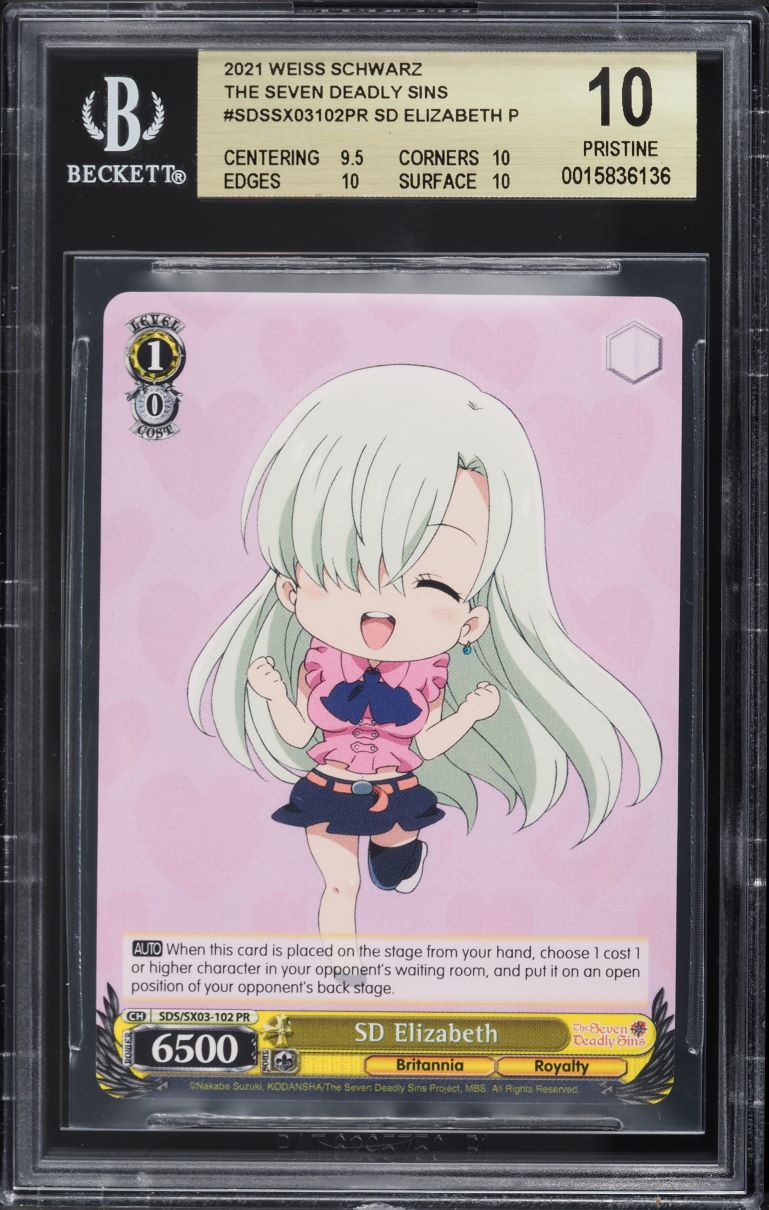 2021 Weiss Schwarz The Seven Deadly Sins SD Elizabeth #SDS/SX03