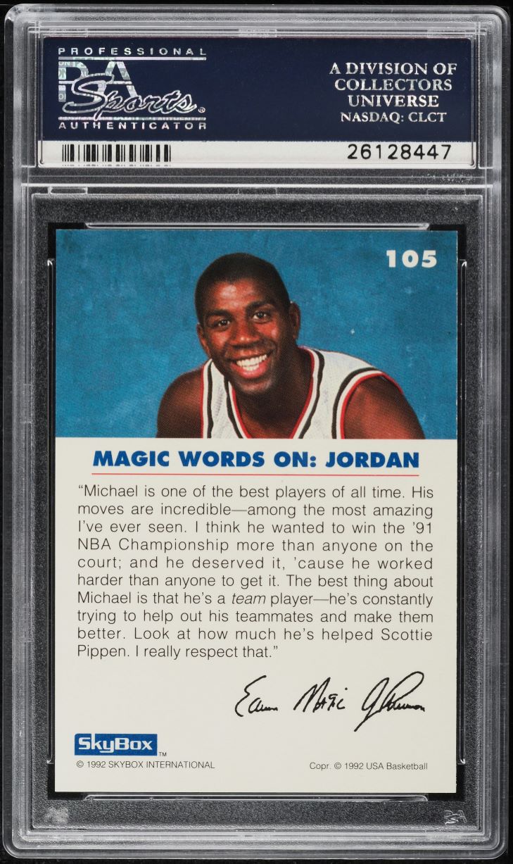1992 Skybox USA Basketball Michael Jordan #105 PSA 10 GEM MINT