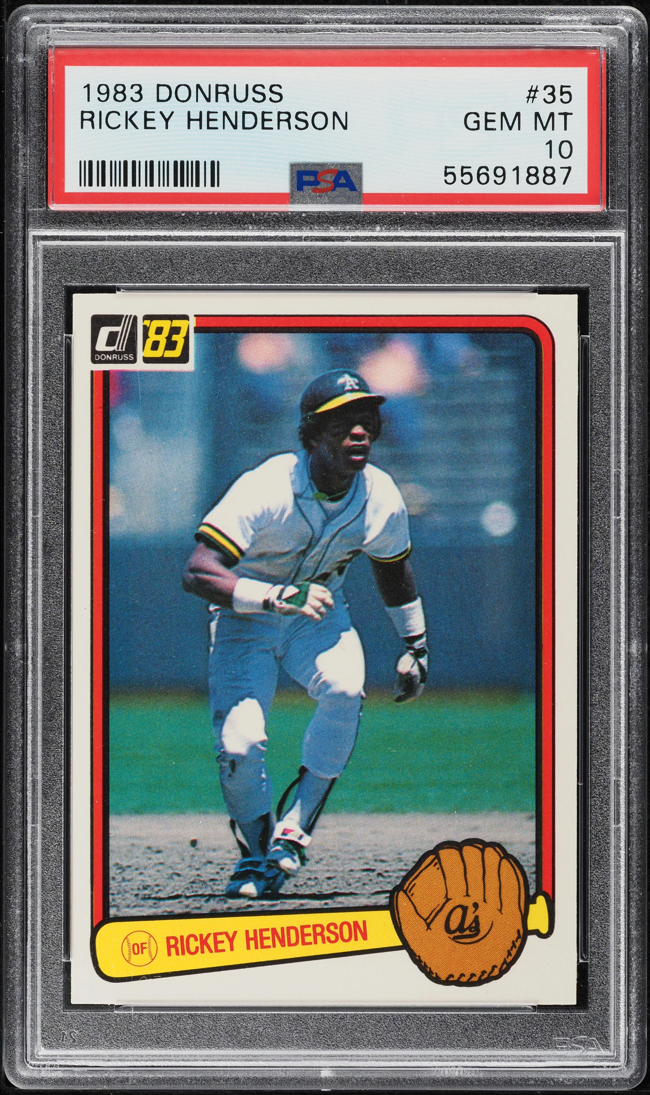 1983 Donruss Rickey Henderson #35 PSA 10 GEM MINT