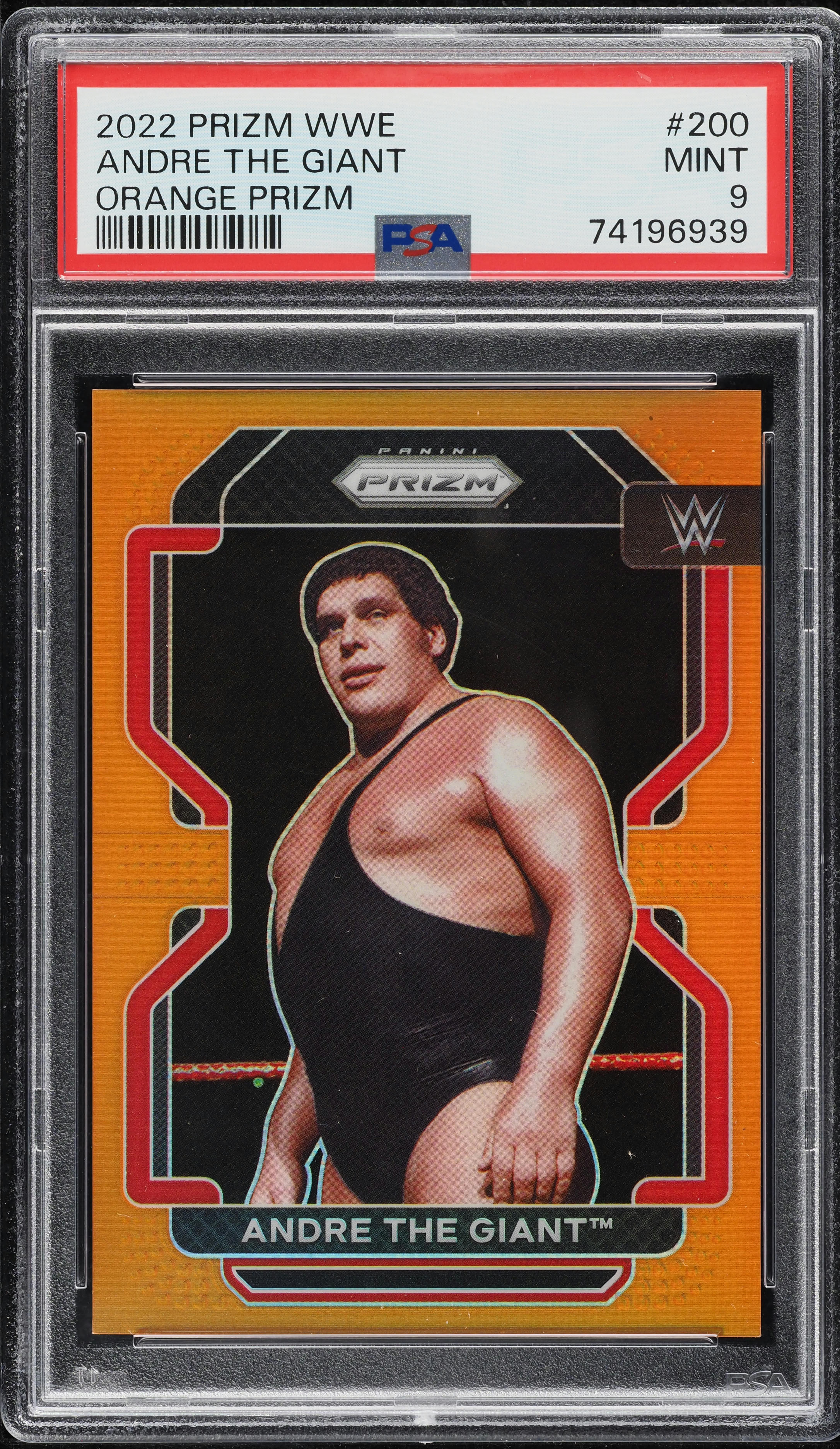 2022 Panini Prizm WWE Orange Andre the Giant /99 #200 PSA 9 MINT