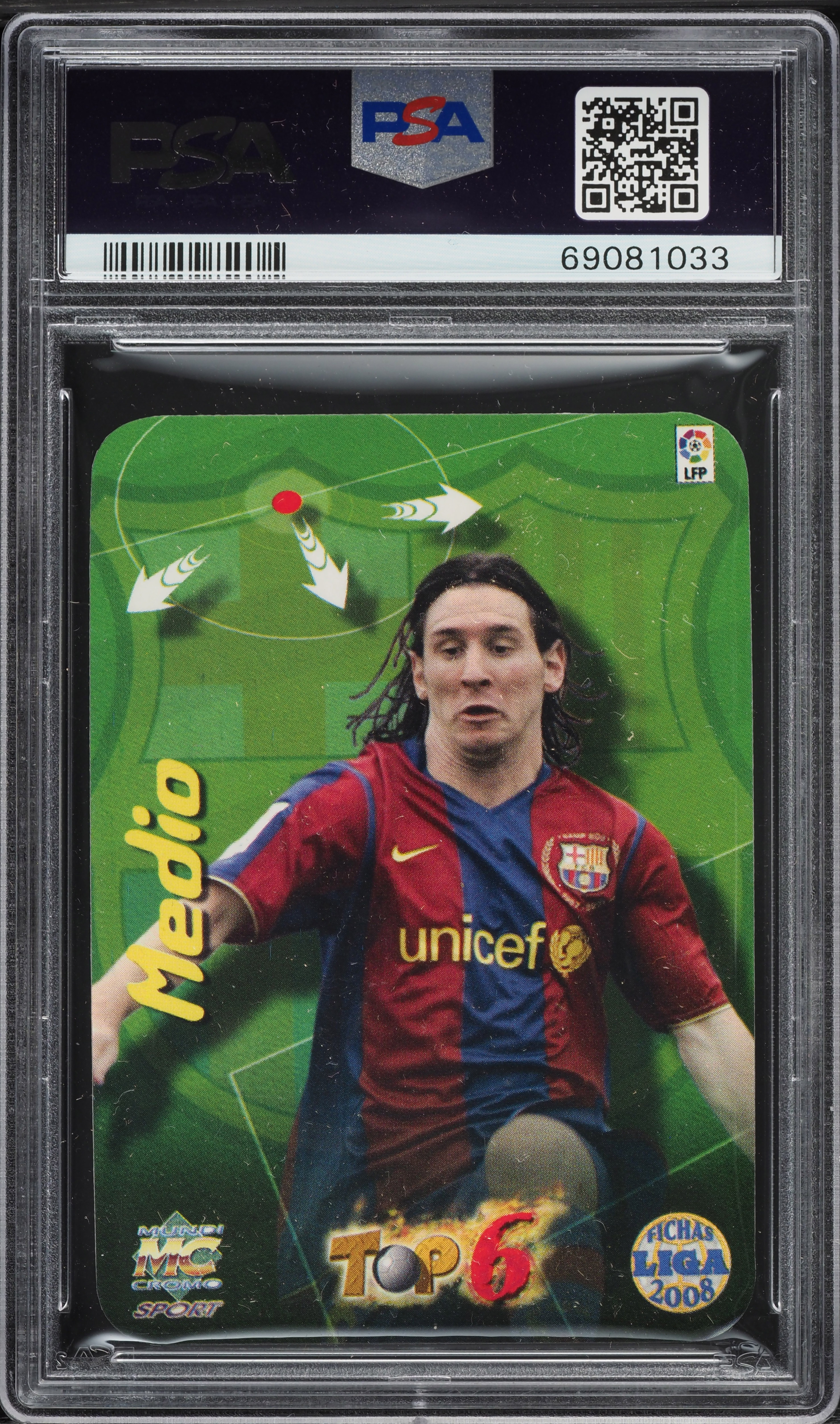 2007 Mundi Cromo Las Fichas De La Liga Lionel Messi #661 PSA 9