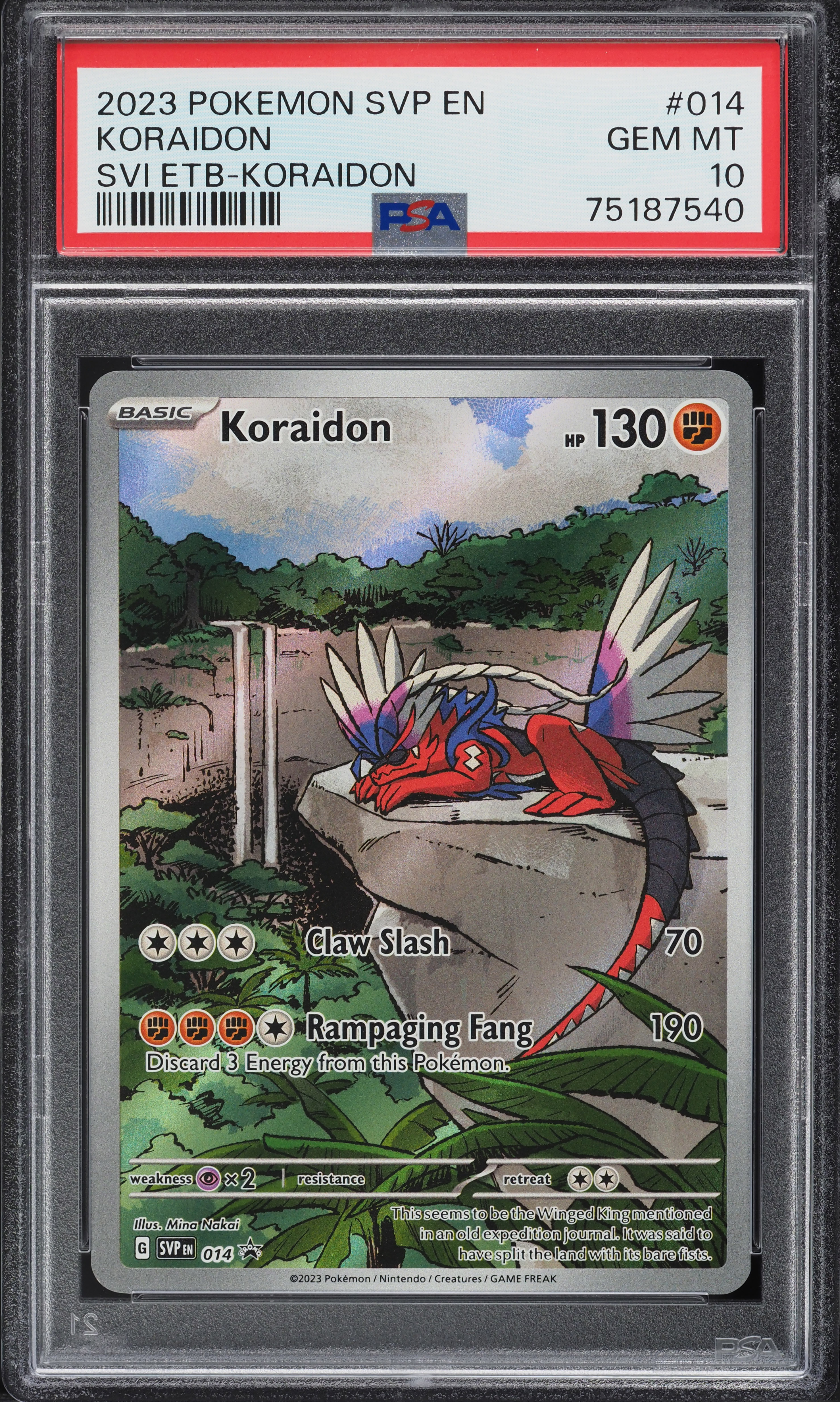 2023 Pokemon Scarlet & Violet Black Star Promo ETB Koraidon #14
