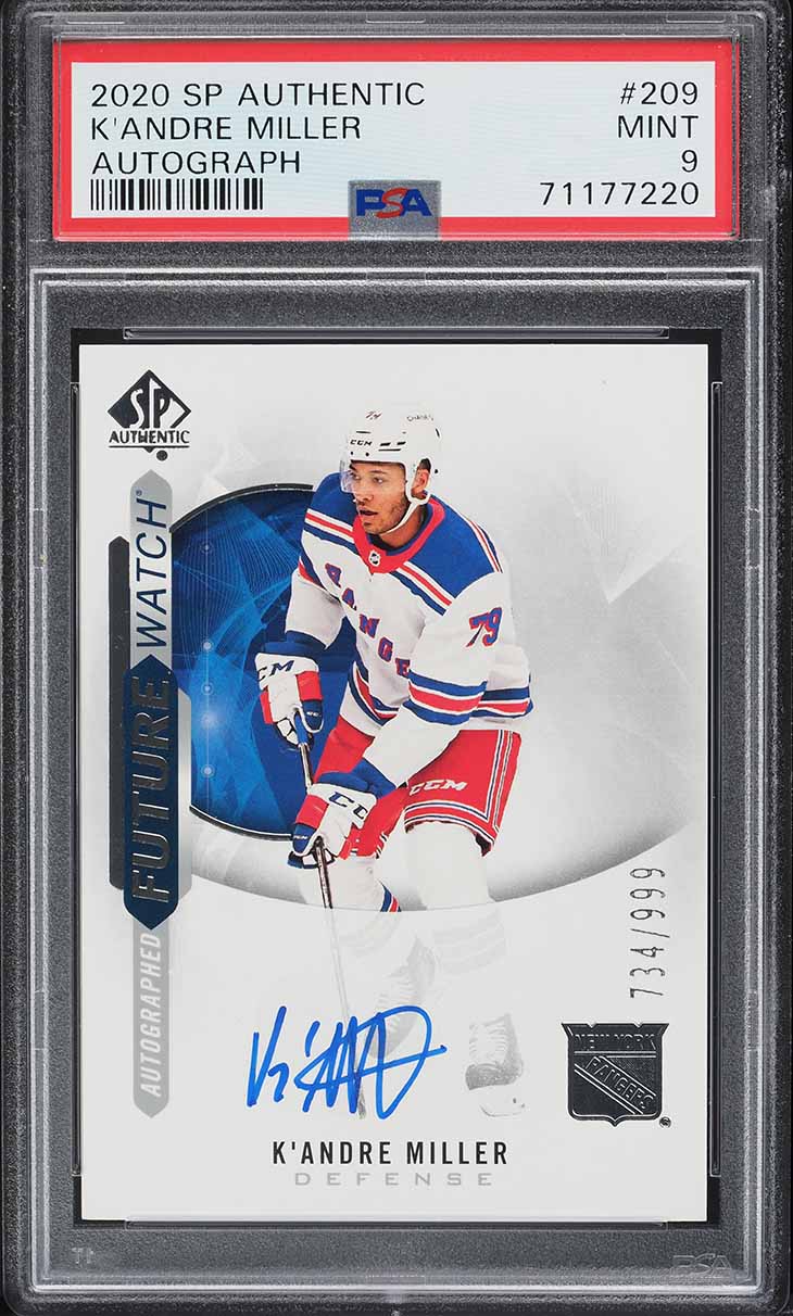 2020 SP Authentic K'Andre Miller ROOKIE AUTO /999 #209 PSA 9 MINT