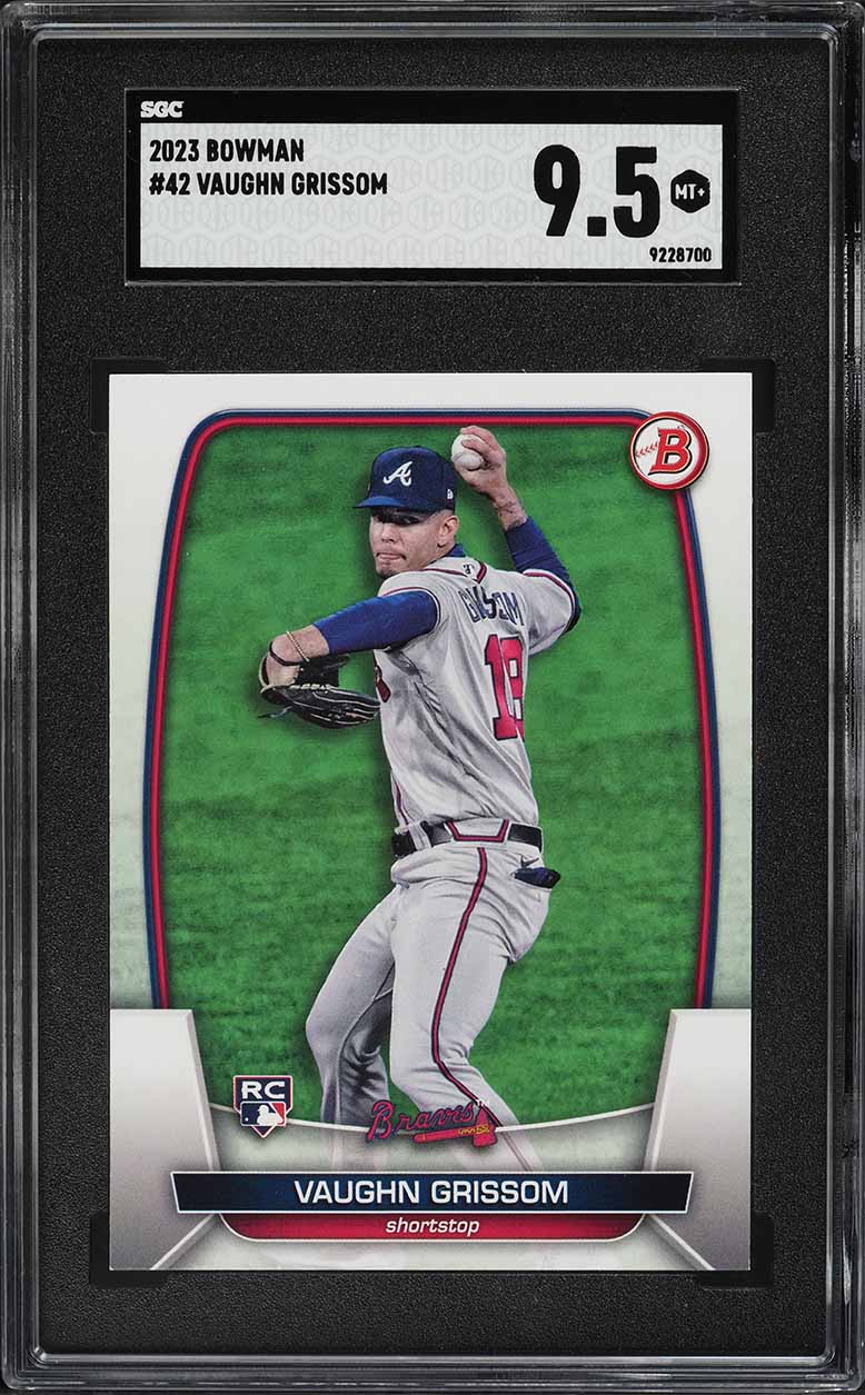 2023 Bowman Vaughn Grissom ROOKIE #42 SGC 9.5 MINT+