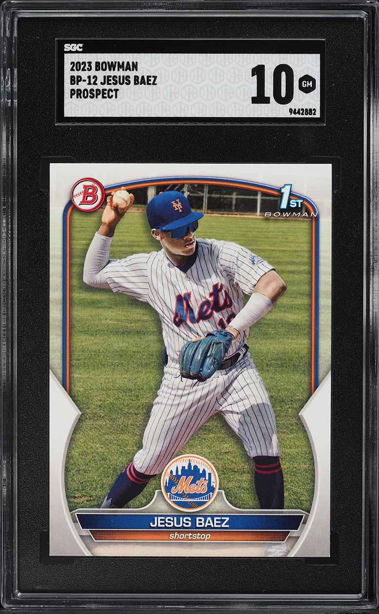 2023 Bowman Prospect Jesus Baez ROOKIE #BP-12 SGC 10 GEM MINT