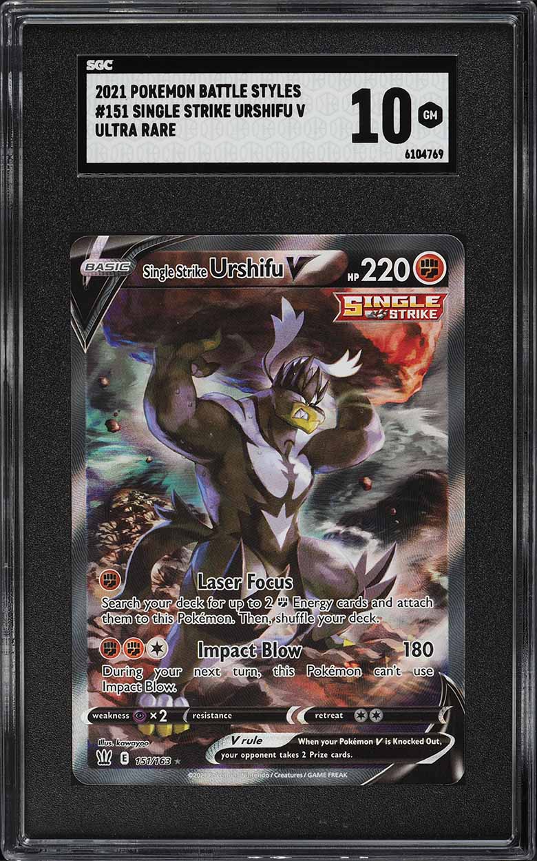 2021 Pokemon SWSH Battle Styles Alt Art Single Strike Urshifu V #151 SGC 10  GEM on Fanatics Collect