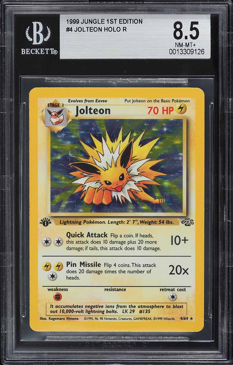 1999 Pokemon Jungle Jolteon 1st Edition Holo #4 BGS 8.5 | Card Ladder