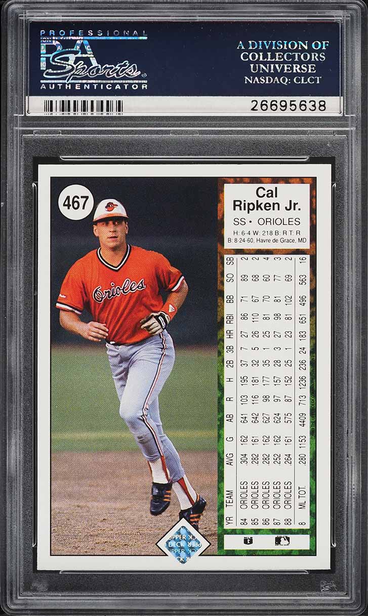 1989 Upper Deck Cal Ripken Jr. #467 PSA 10 GEM MINT