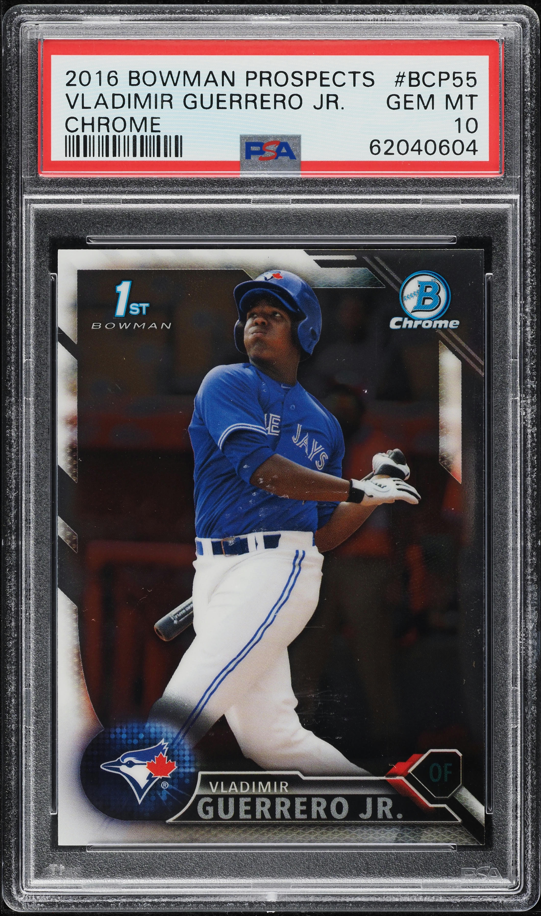 2016 Bowman Chrome Prospects Vladimir Guerrero Jr. ROOKIE #BCP55 PSA 10 GEM MINT