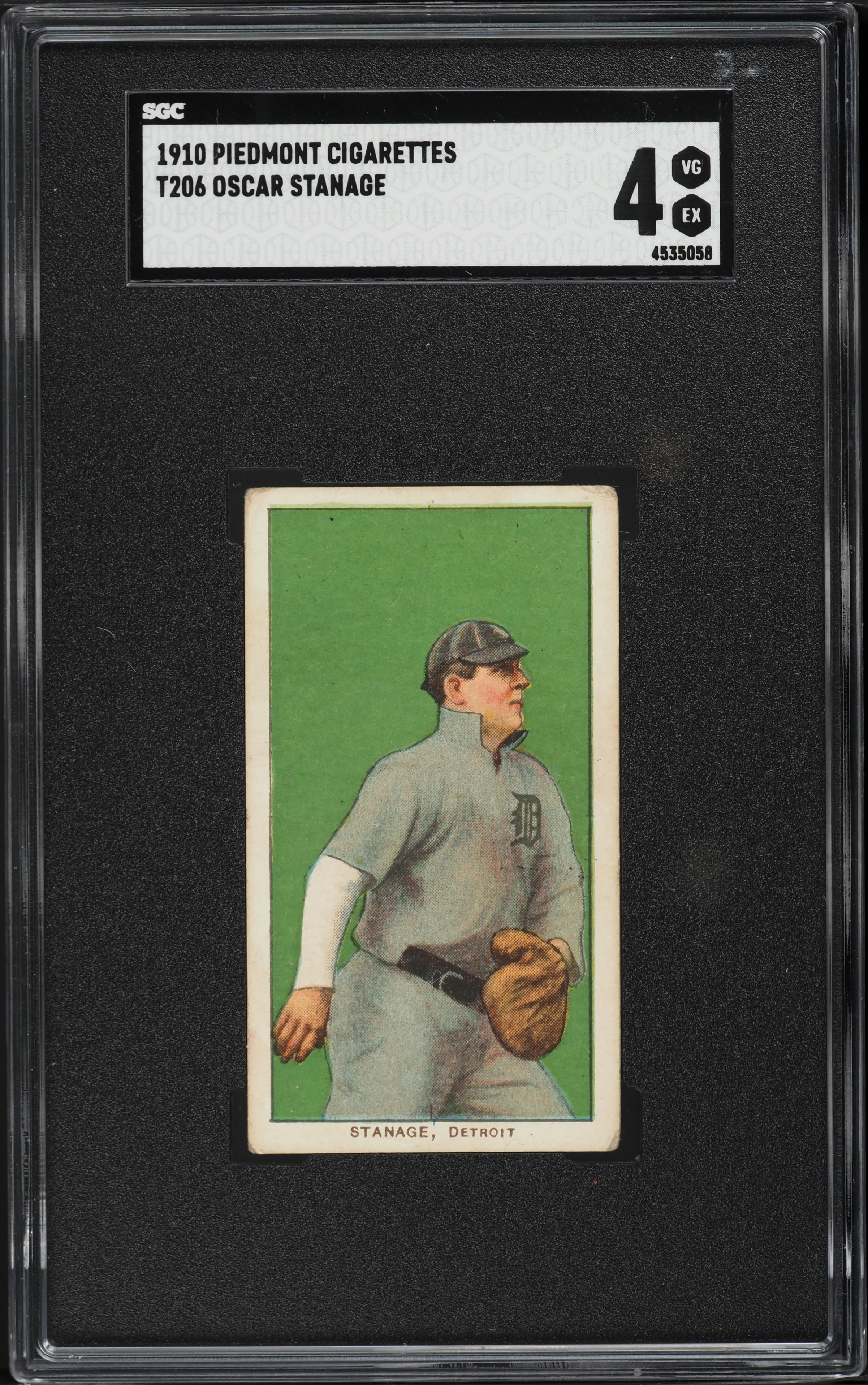 1909-11 T206 Oscar Stanage SGC 4 VGEX