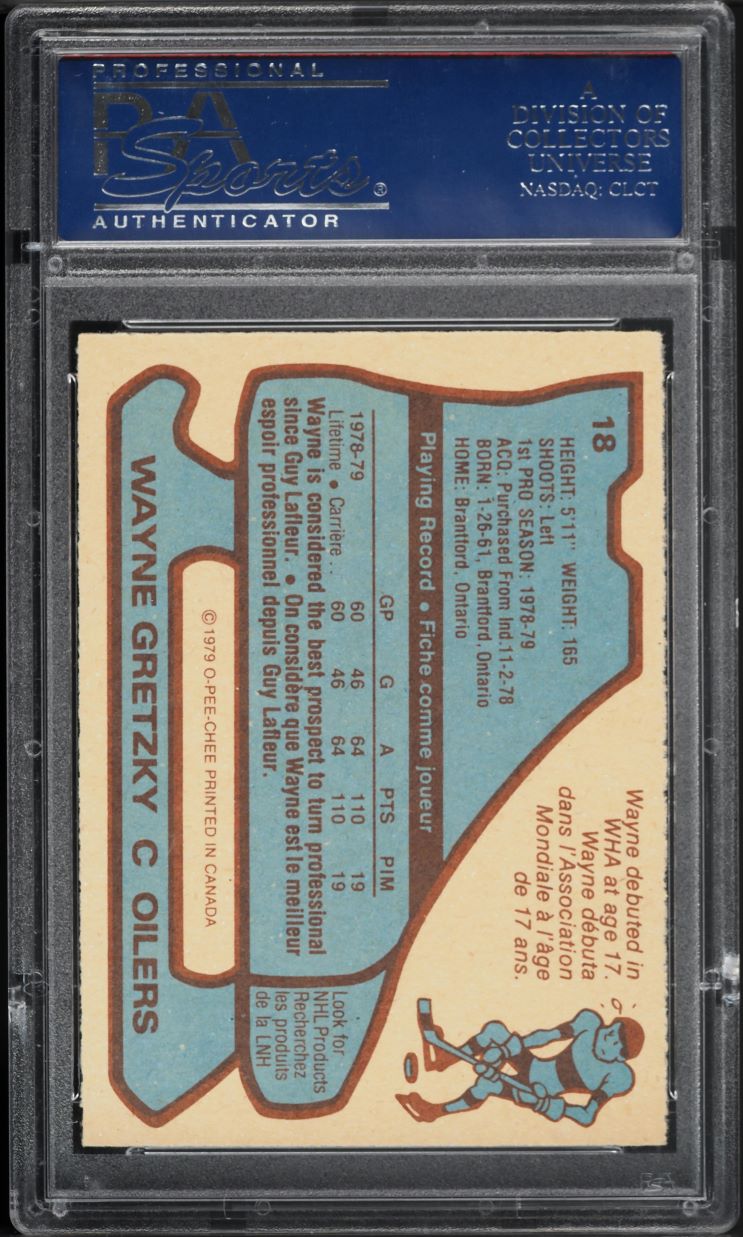 1979 O-Pee-Chee Hockey Wayne Gretzky ROOKIE #18 PSA 9 MINT