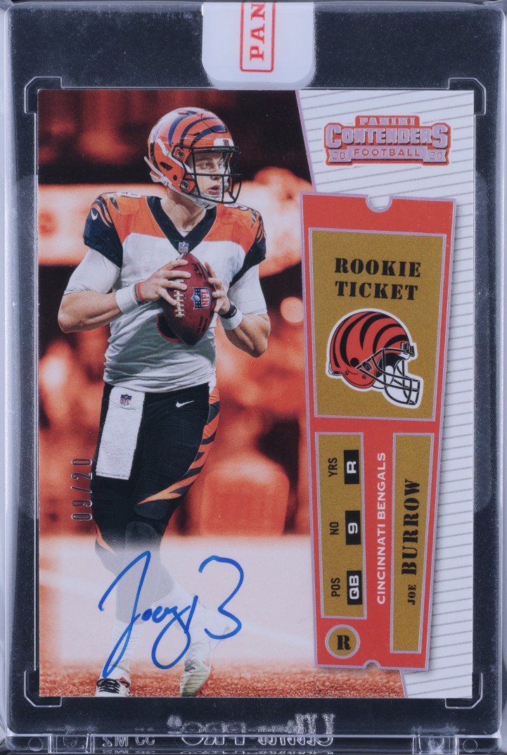 2020 Panini Contenders '00 Throwback \Joe Burrow ROOKIE AUTO JSY