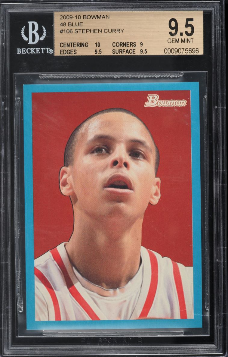 2009 Bowman '48 Blue Stephen Curry ROOKIE /1948 #106 BGS 9.5 GEM MINT