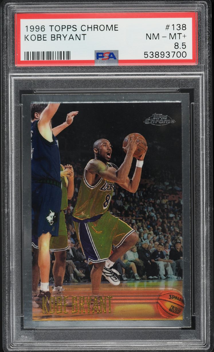 1996 Topps Chrome Kobe Bryant ROOKIE #138 PSA 8.5 NM-MT+