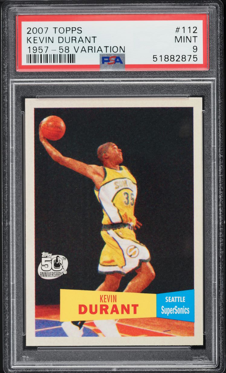 2007 Topps '57 Variation Kevin Durant ROOKIE #112 PSA 9 MINT on
