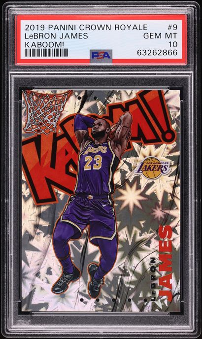 2019 Panini Crown Royale Kaboom! LeBron James #9 PSA 10 GEM MINT