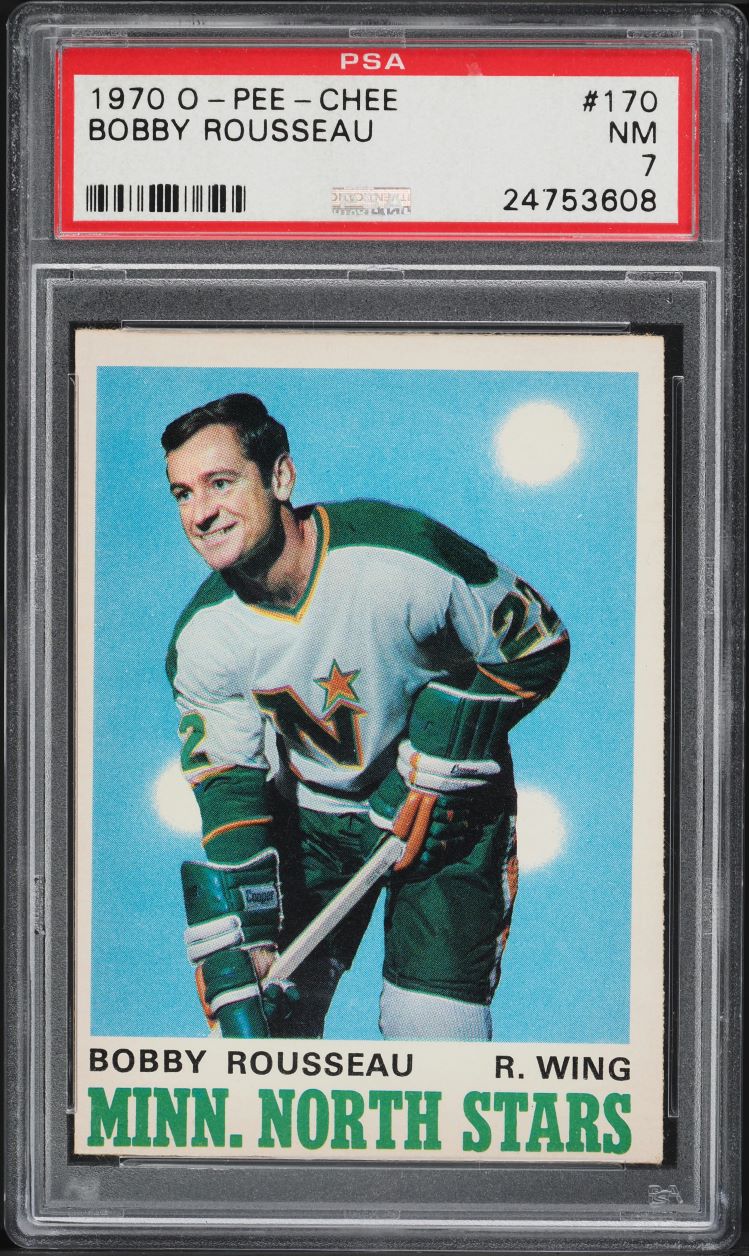 1970 O-Pee-Chee Hockey Bobby Rousseau #170 PSA 7 NRMT