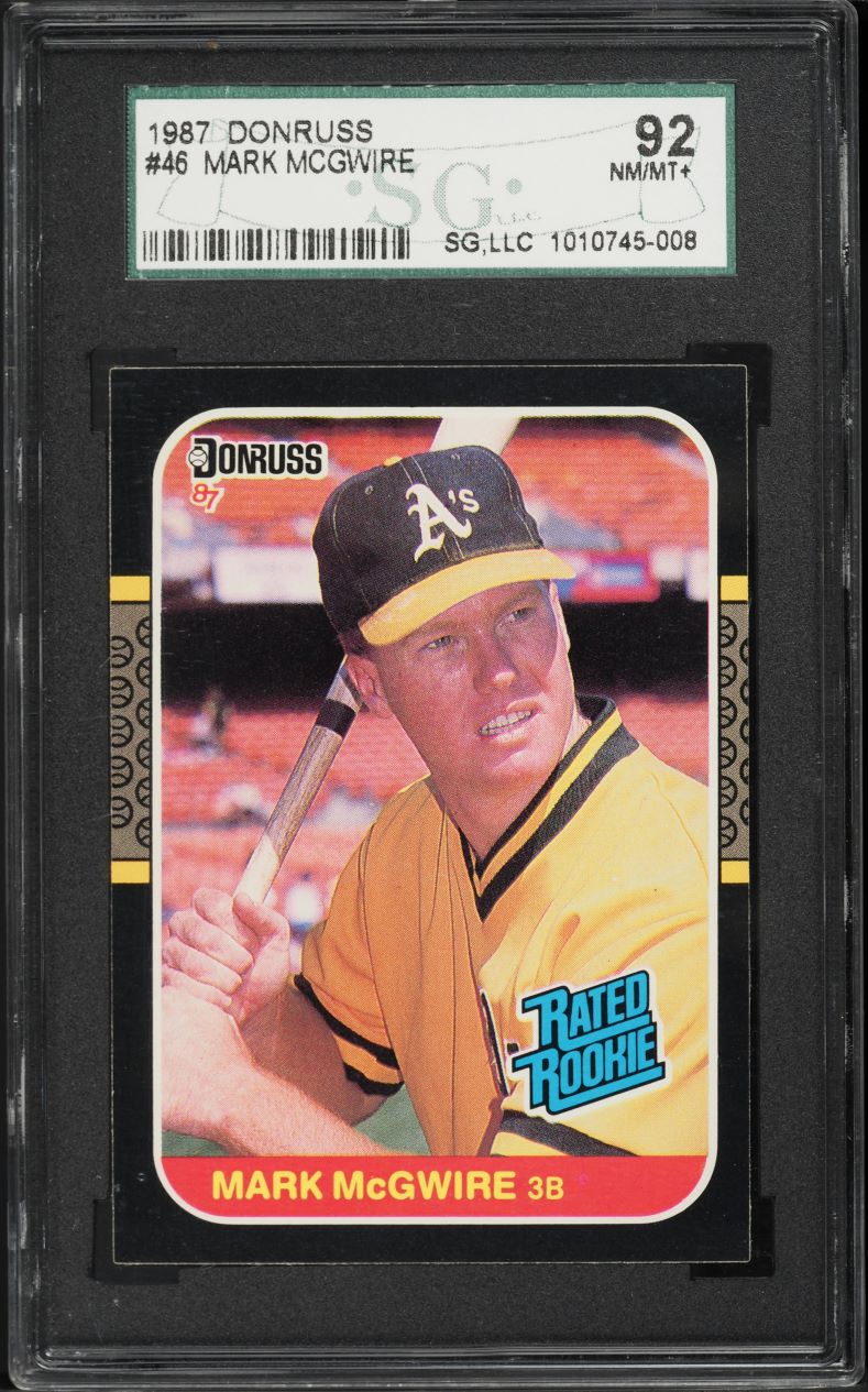 1987 Donruss Mark McGwire ROOKIE #46 SGC 8.5 NM-MT+