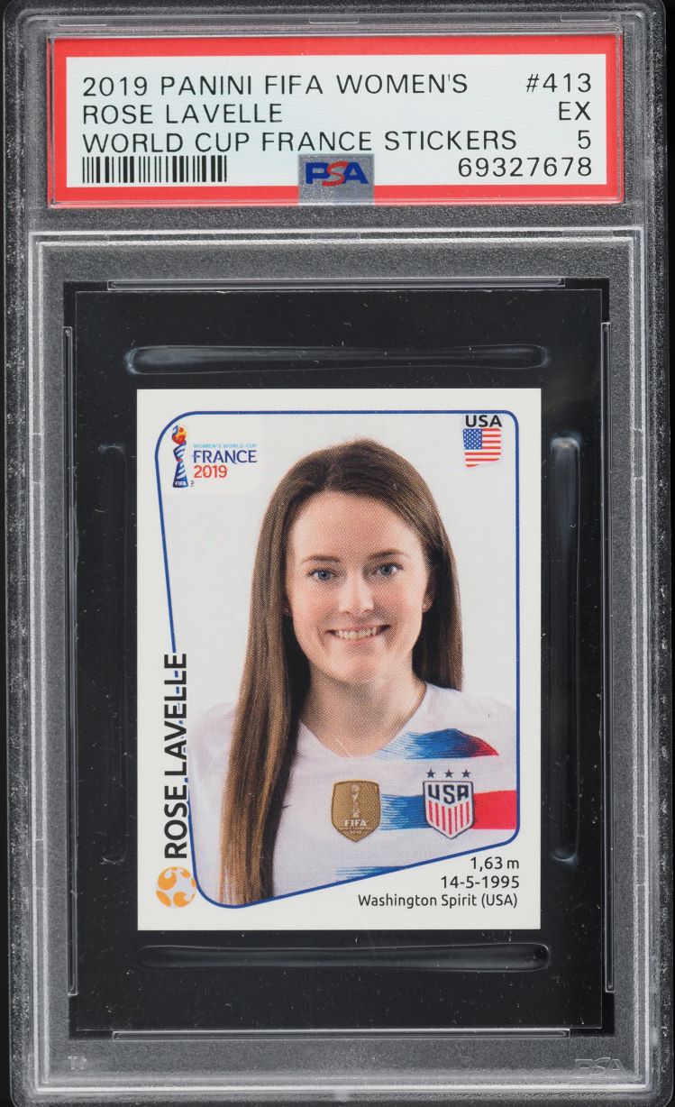 2019 Panini FIFA Women's World Cup Stickers Rose Lavelle ROOKIE #413 PSA 5 EX
