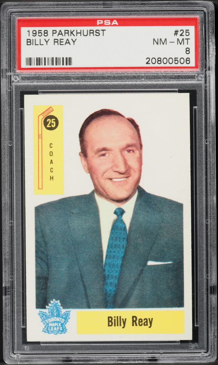 1958 Parkhurst Billy Reay #25 PSA 8 NM-MT