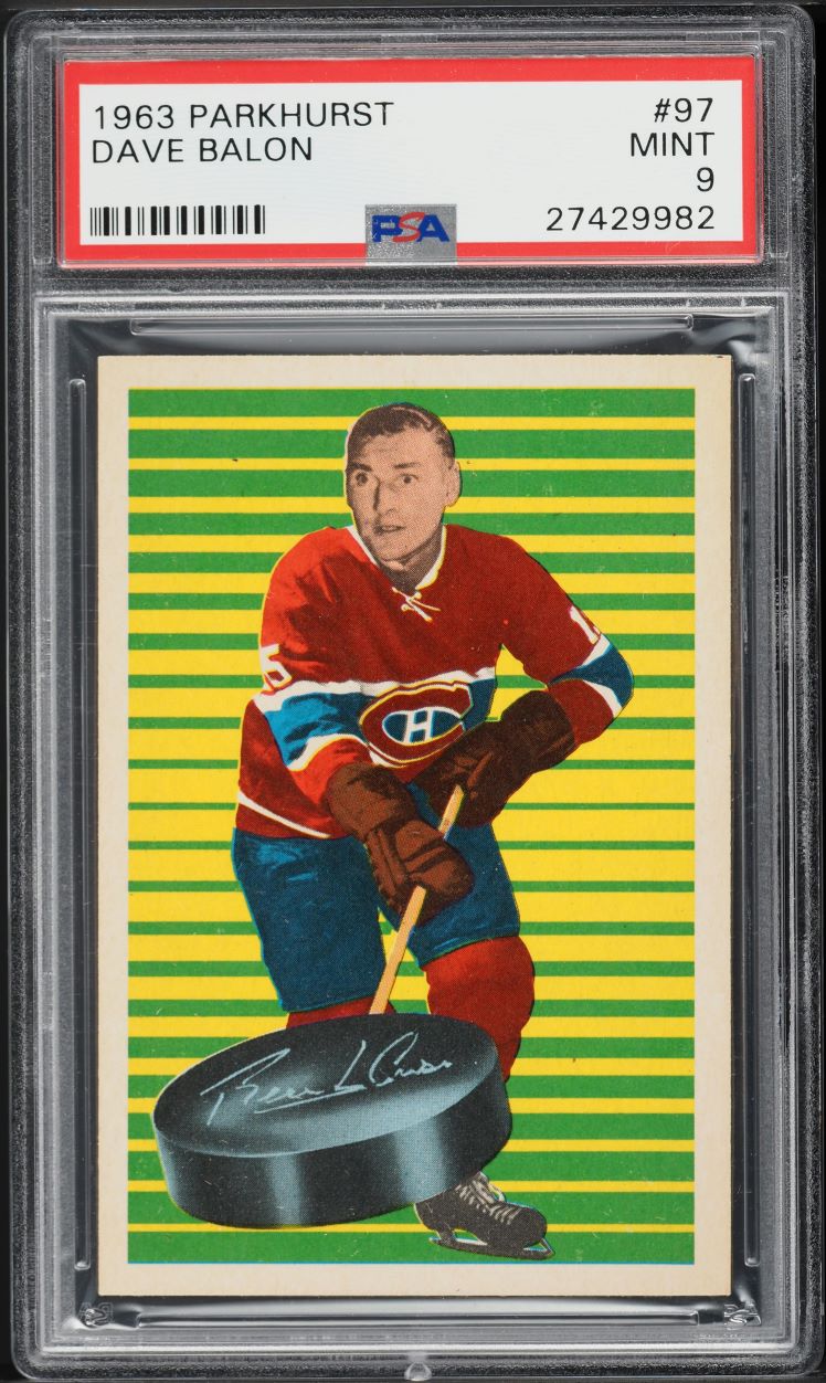 1963 Parkhurst Dave Balon #97 PSA 9 MINT