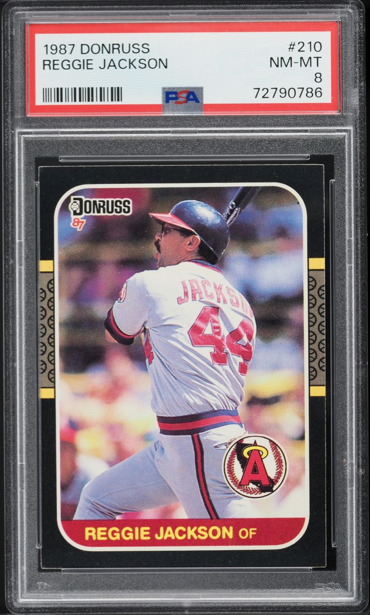 1987 Donruss Reggie Jackson #210 PSA 8 NM-MT