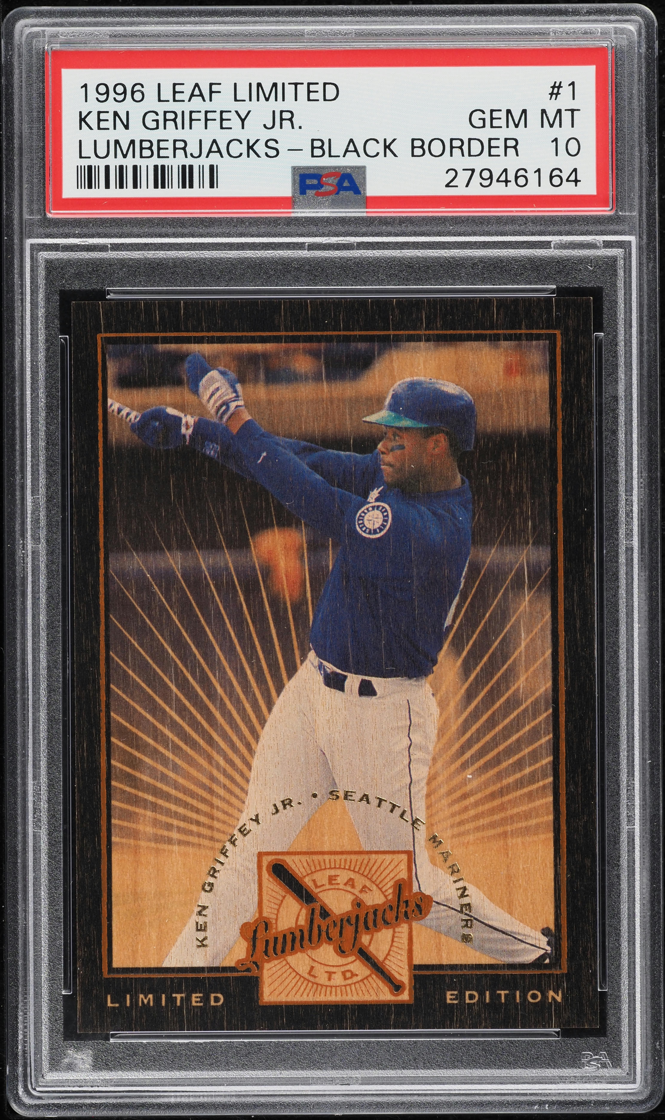 1996 Leaf Limited Lumberjacks Black Border Ken Griffey Jr. /500 #1