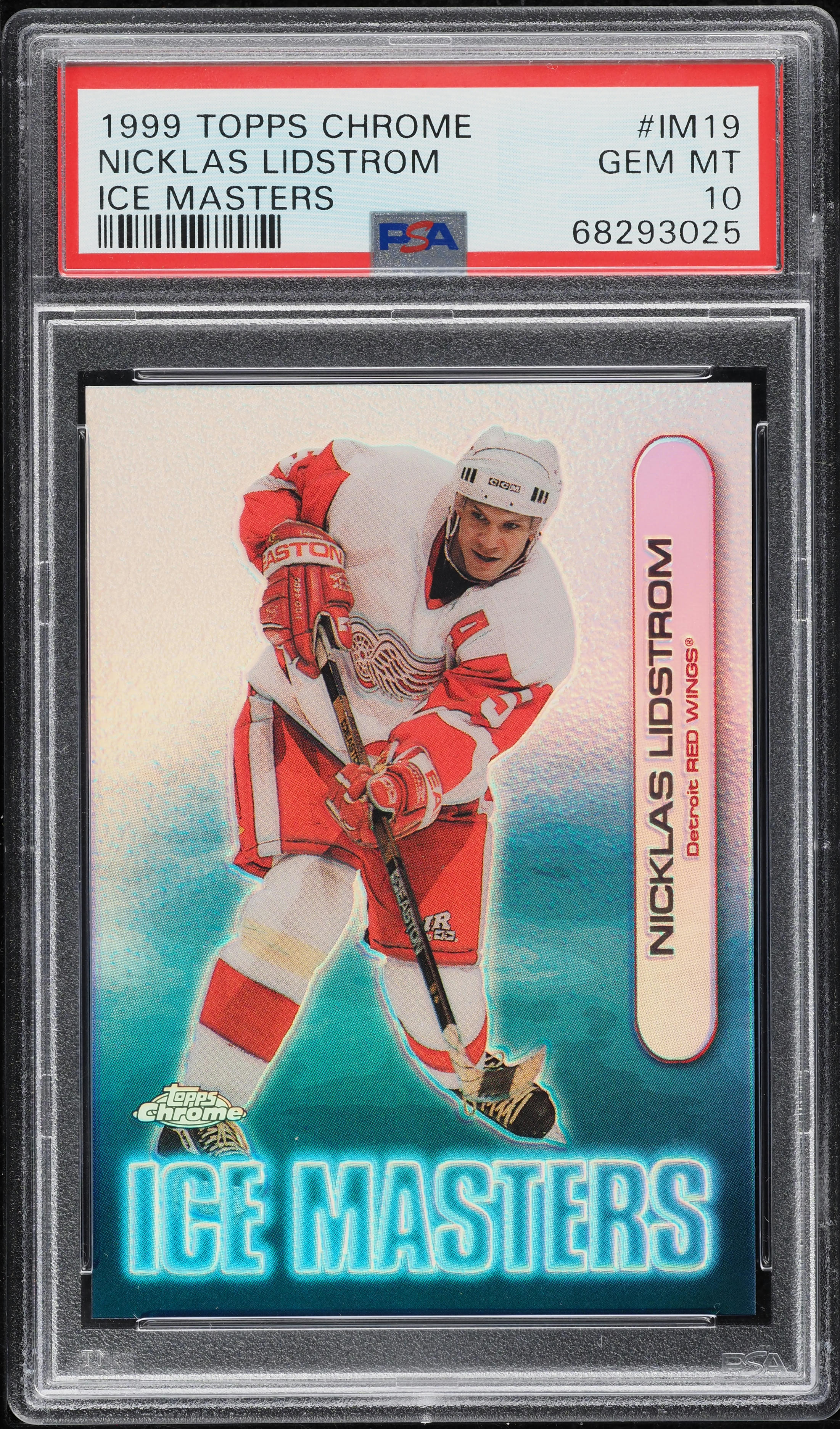 1999 Topps Chrome Ice Masters Nicklas Lidstrom #IM19 PSA 10 GEM MINT