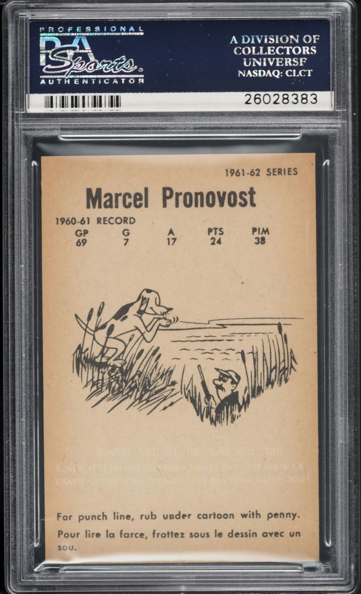 1961 Parkhurst Marcel Pronovost #29 PSA 8 NM-MT