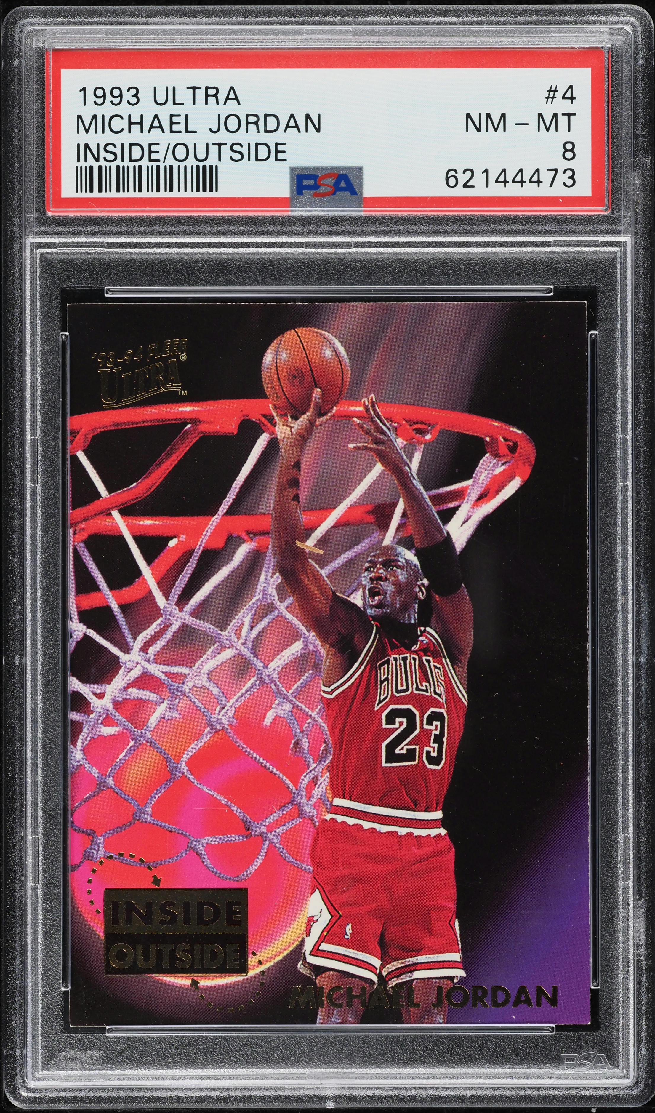 1993 Ultra Inside Outside Michael Jordan #4 PSA 8 NM-MT