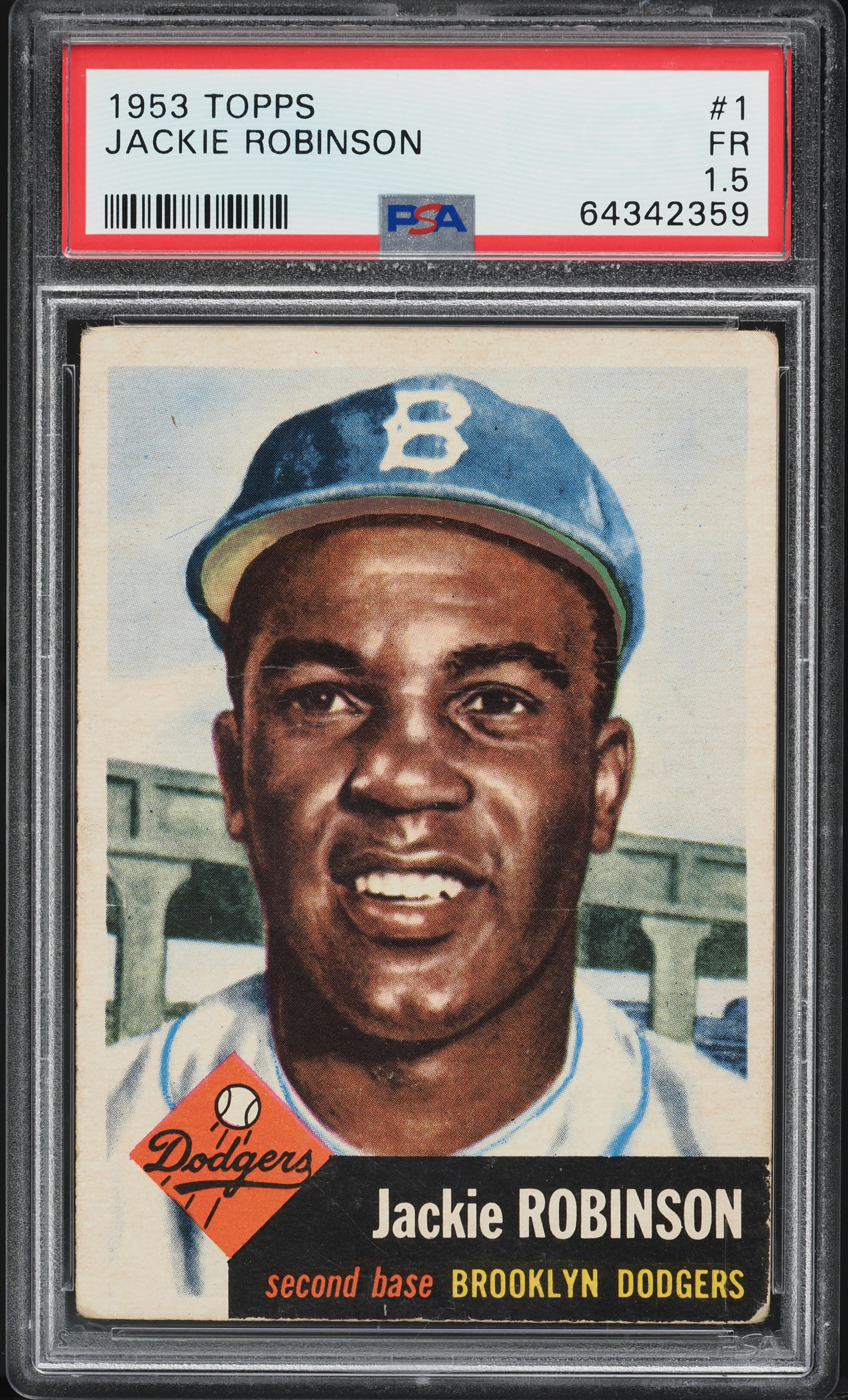1953 Topps Jackie Robinson #1 PSA 1.5 FR (PWCC-A)