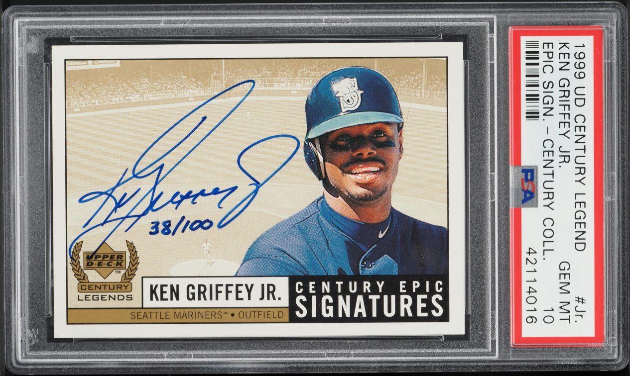 1999 Upper Deck Century Legends Epic Ken Griffey Jr. AUTO /100 #Jr. PSA 10 GEM