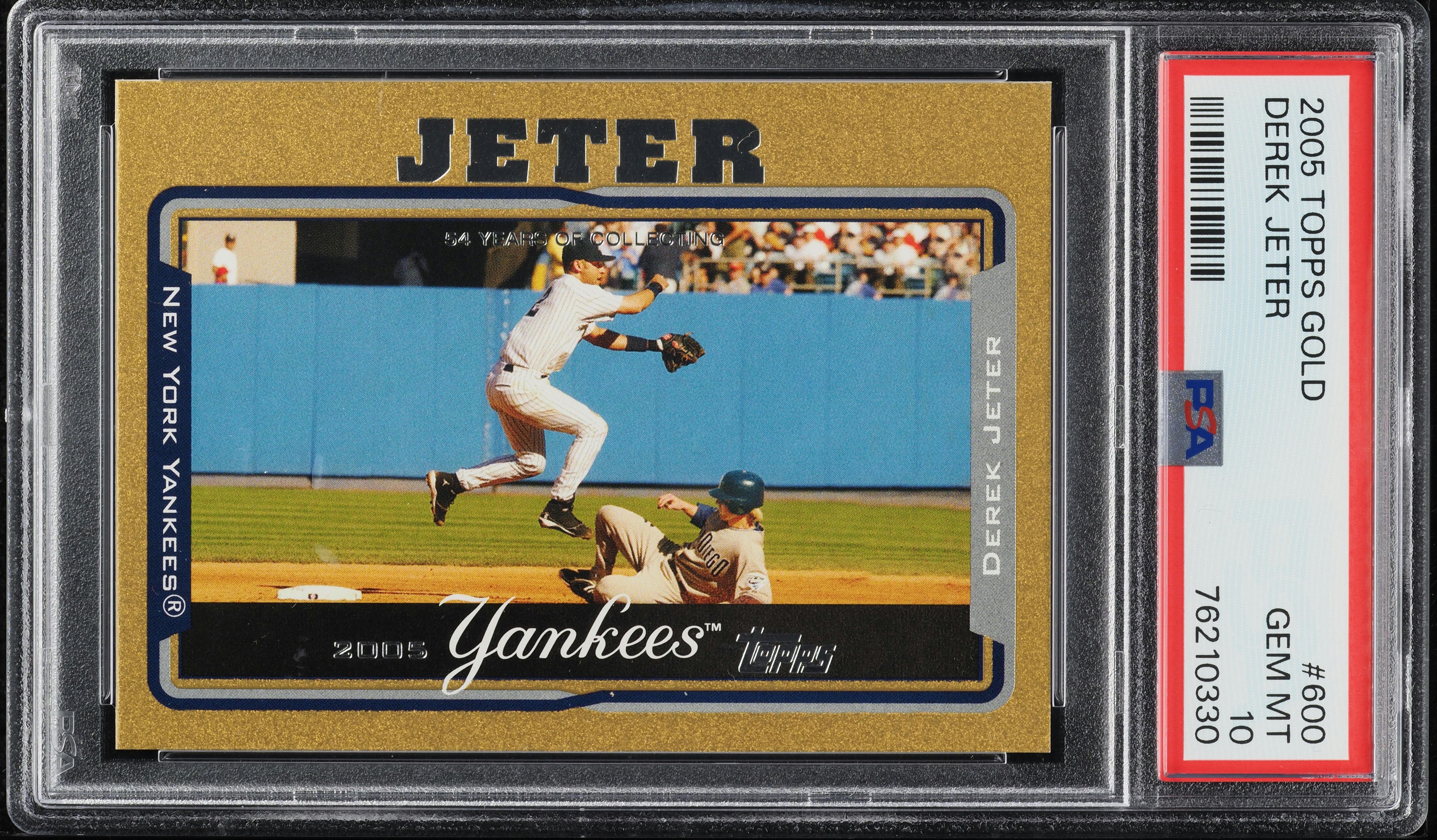 2005 Topps Gold Derek Jeter /2005 #600 PSA 10 GEM MINT on Fanatics