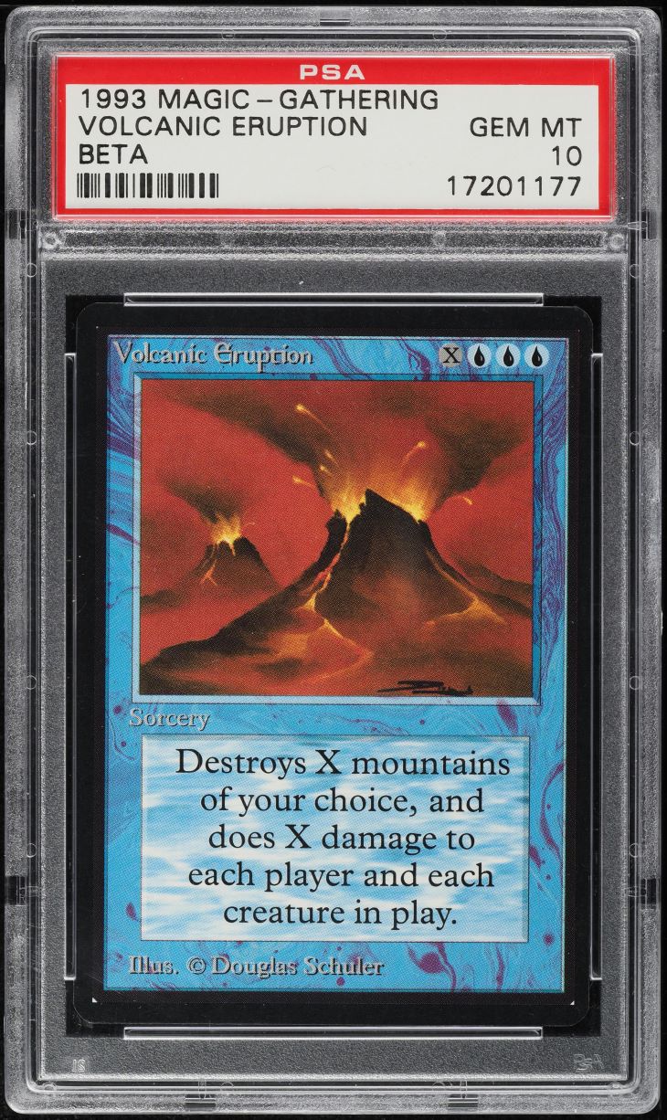 1993 Magic The Gathering MTG Beta Rare Volcanic Eruption PSA 10