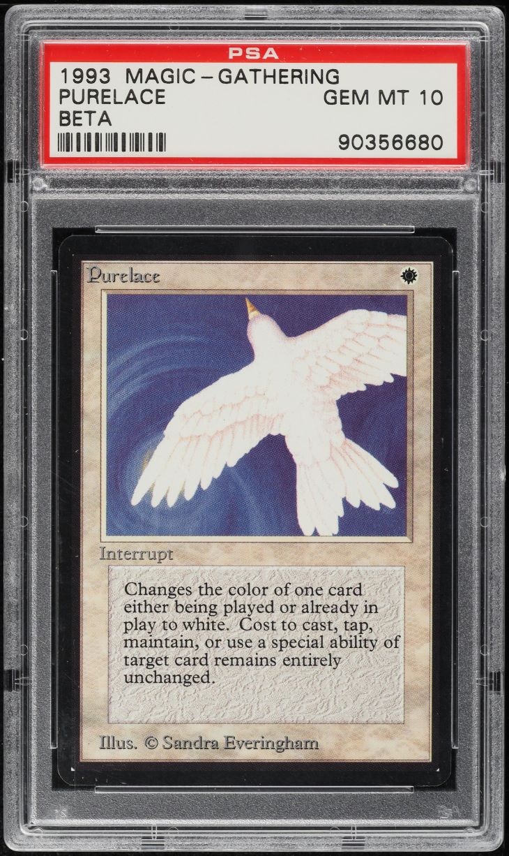 1993 Magic The Gathering MTG Beta Rare Purelace PSA 10 GEM MINT