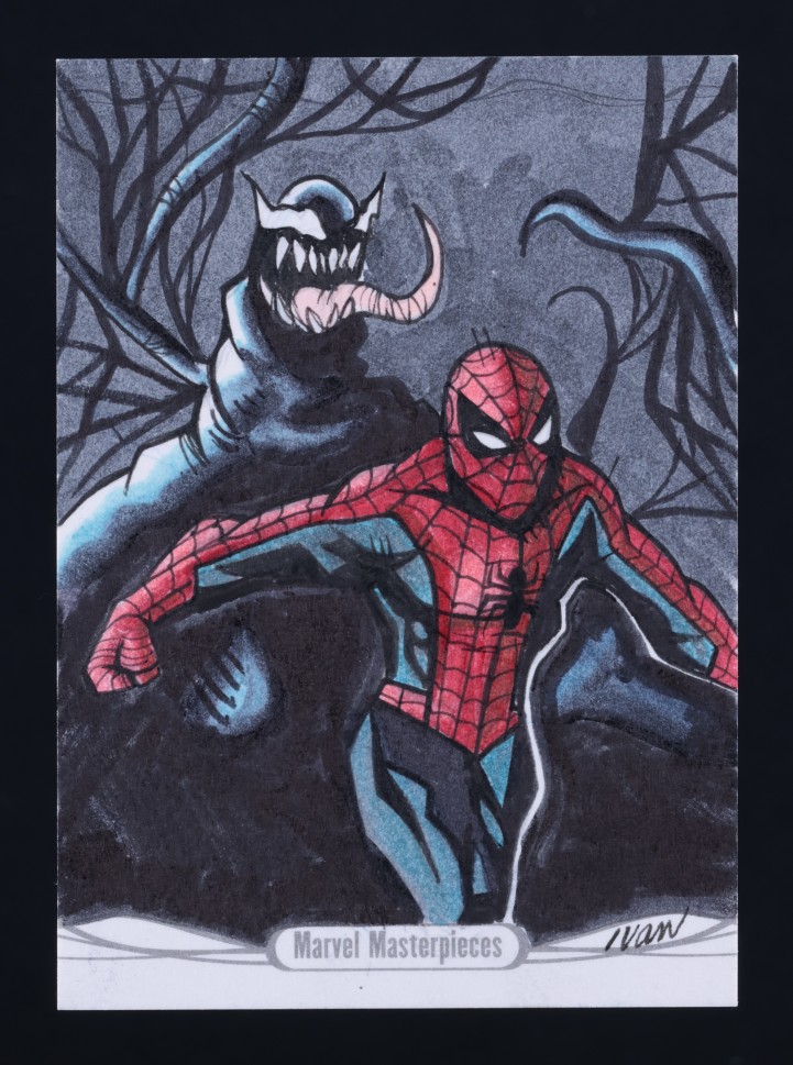 Marvel Sketch card Spiderman スパイダーマン スケッチ Marvel Sketch