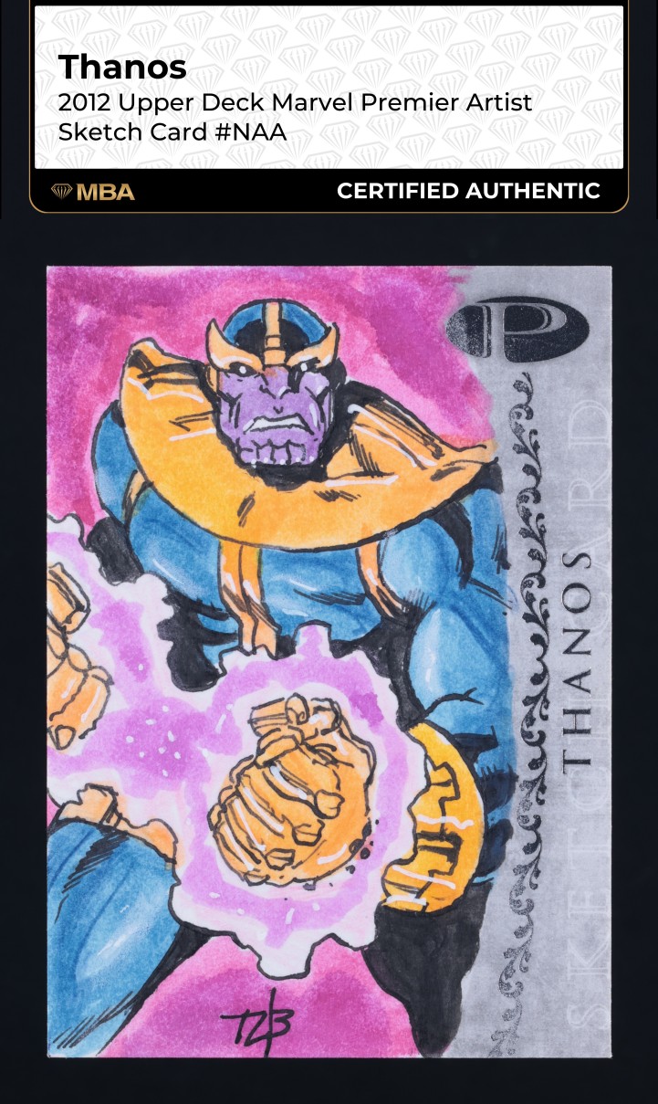 2012 Upper Deck Marvel Premier Artist Sketch Card Thanos