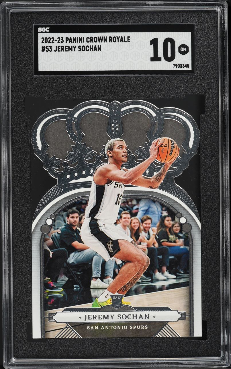 2022 Crown Royale Jeremy Sochan ROOKIE #53 SGC 10 GEM MINT
