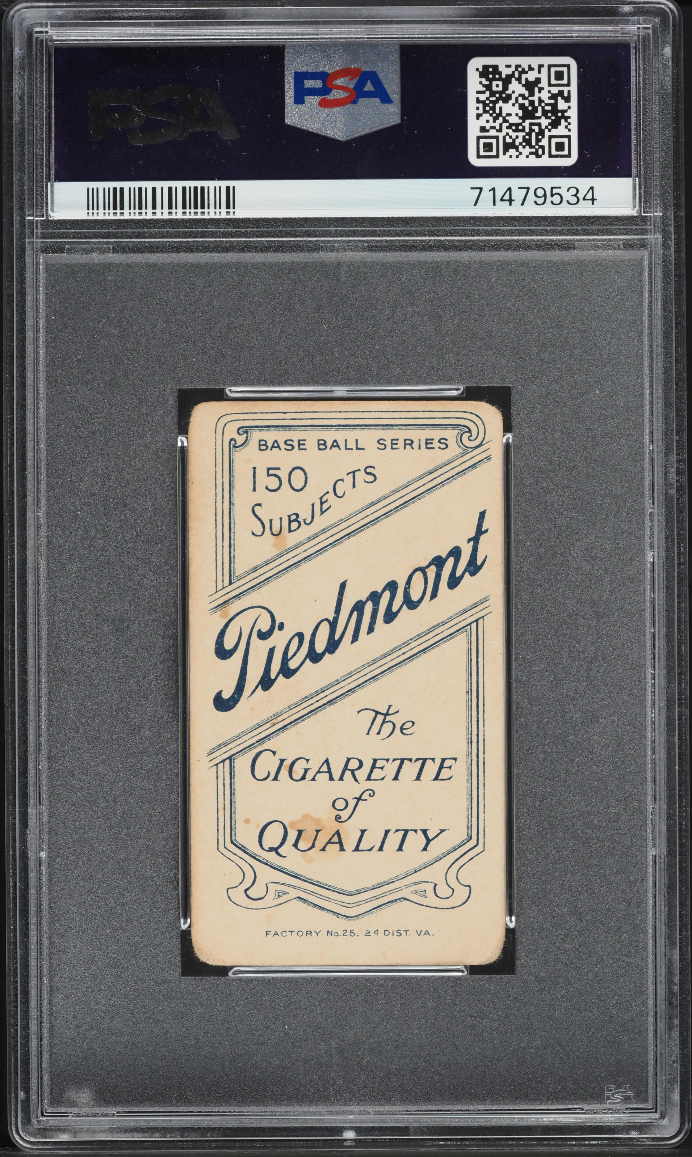 1909-11 T206 Mordecai Brown CUBS SHIRT PSA 1 PR