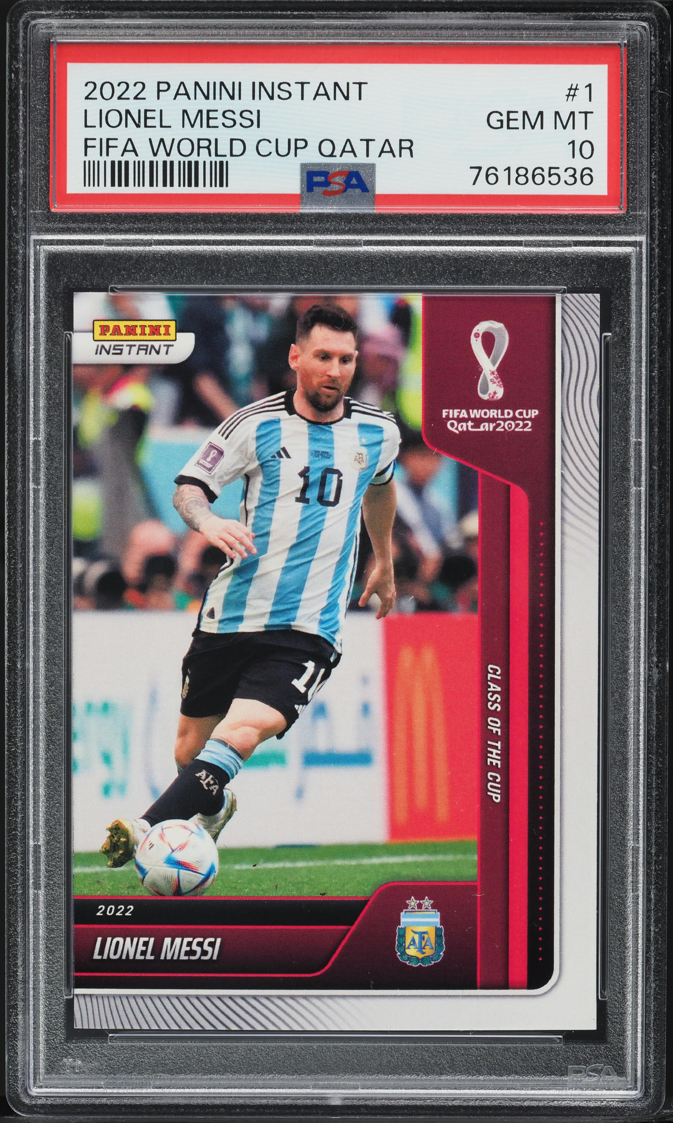 2022 Panini Instant FIFA World Cup Turquoise Lionel Messi AUTO /10 